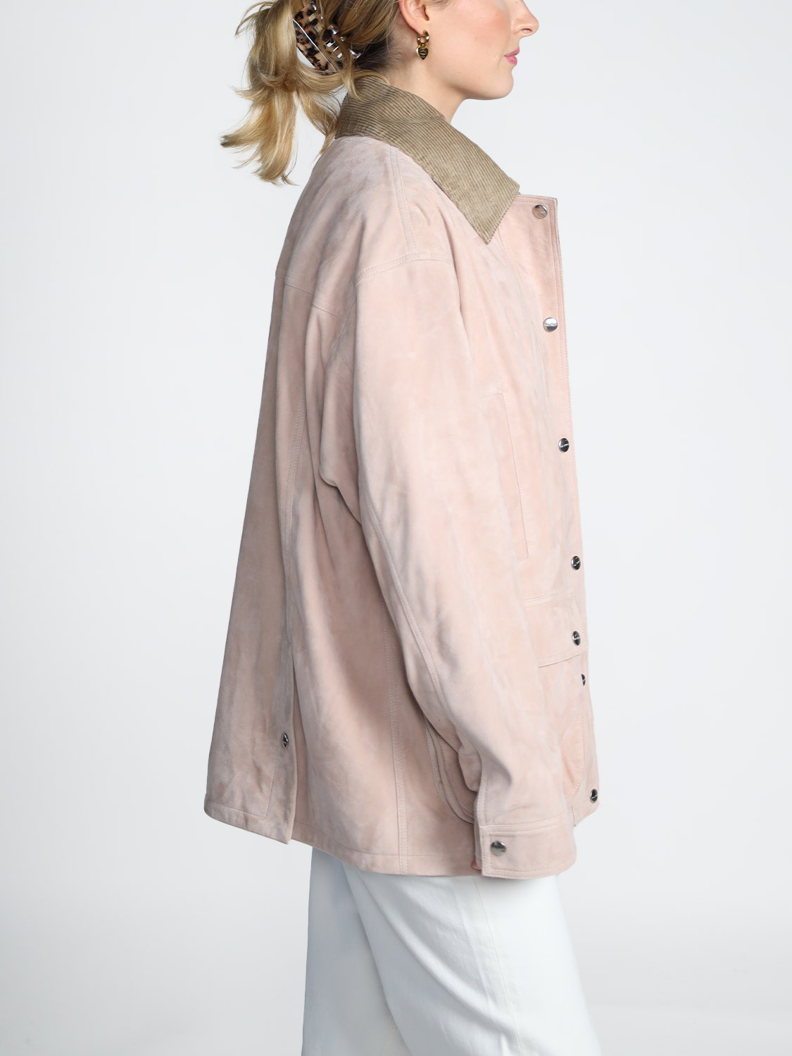 Halfboy Parka – jacket made of lamb leather  rosa S