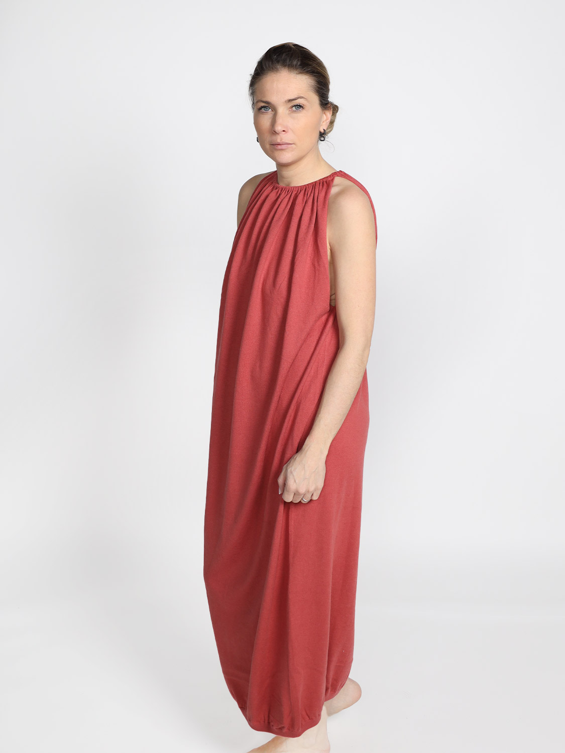 Frenckenberger Long draped midi dress  red XS