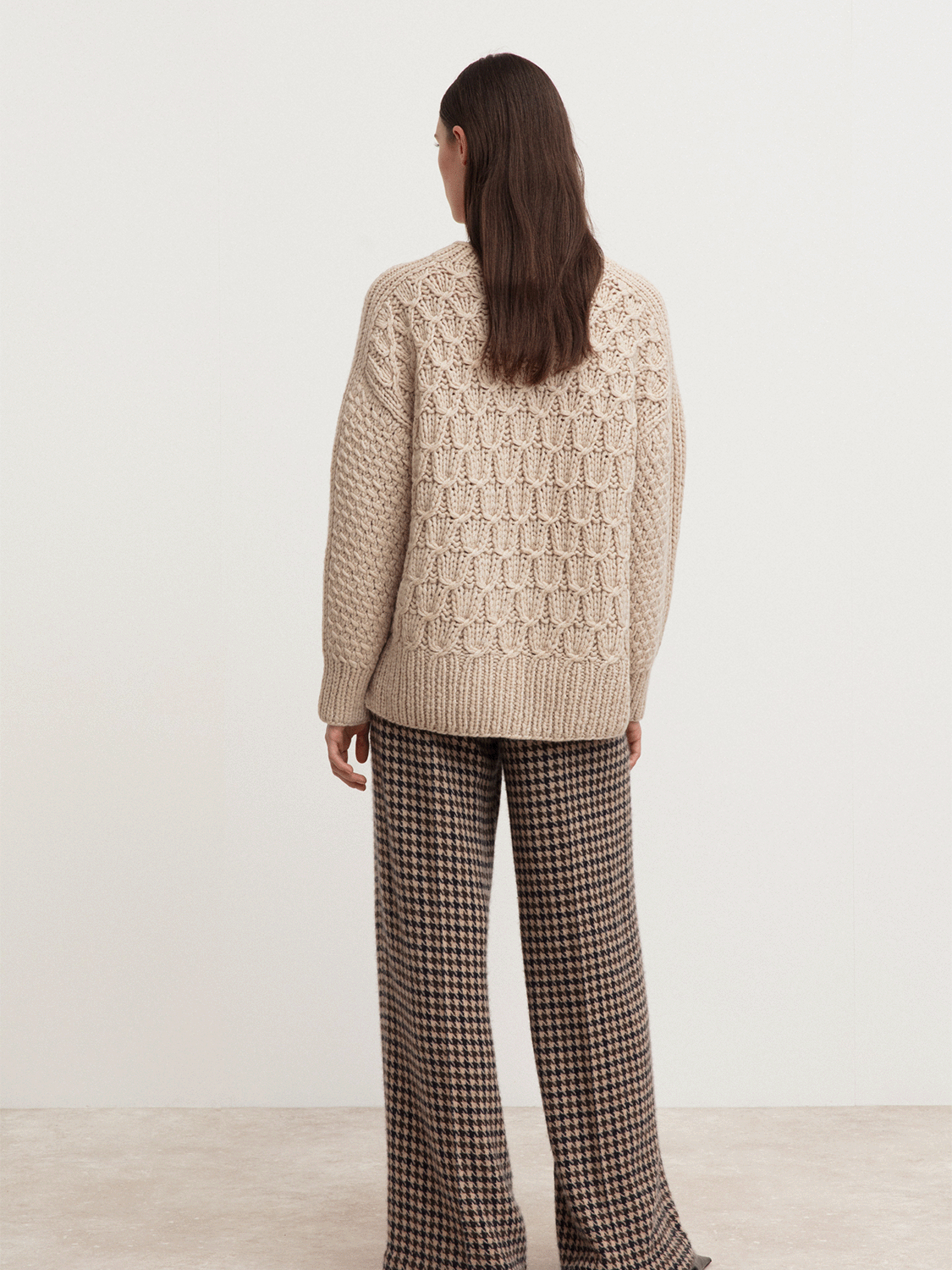 Iris von Arnim Hope - Cashmere cable knit sweater  creme M/L