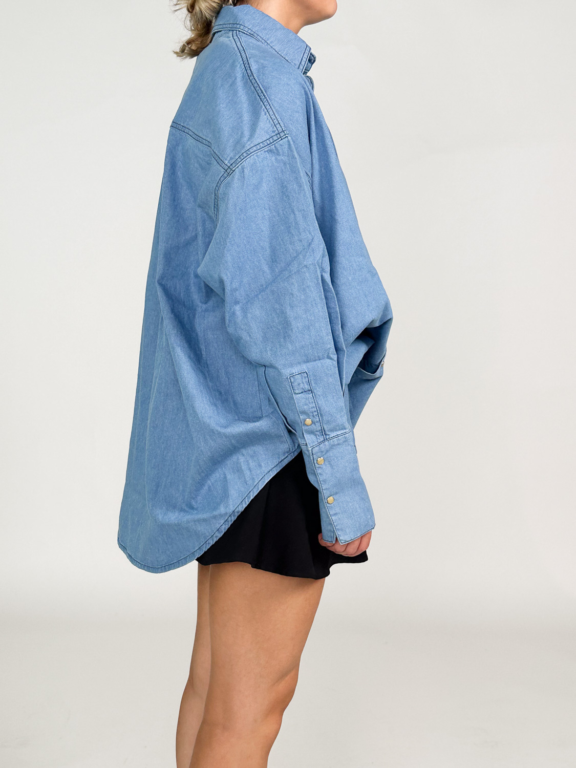 Halfboy Overshirt - denim shirt made of cotton  hellblau XS