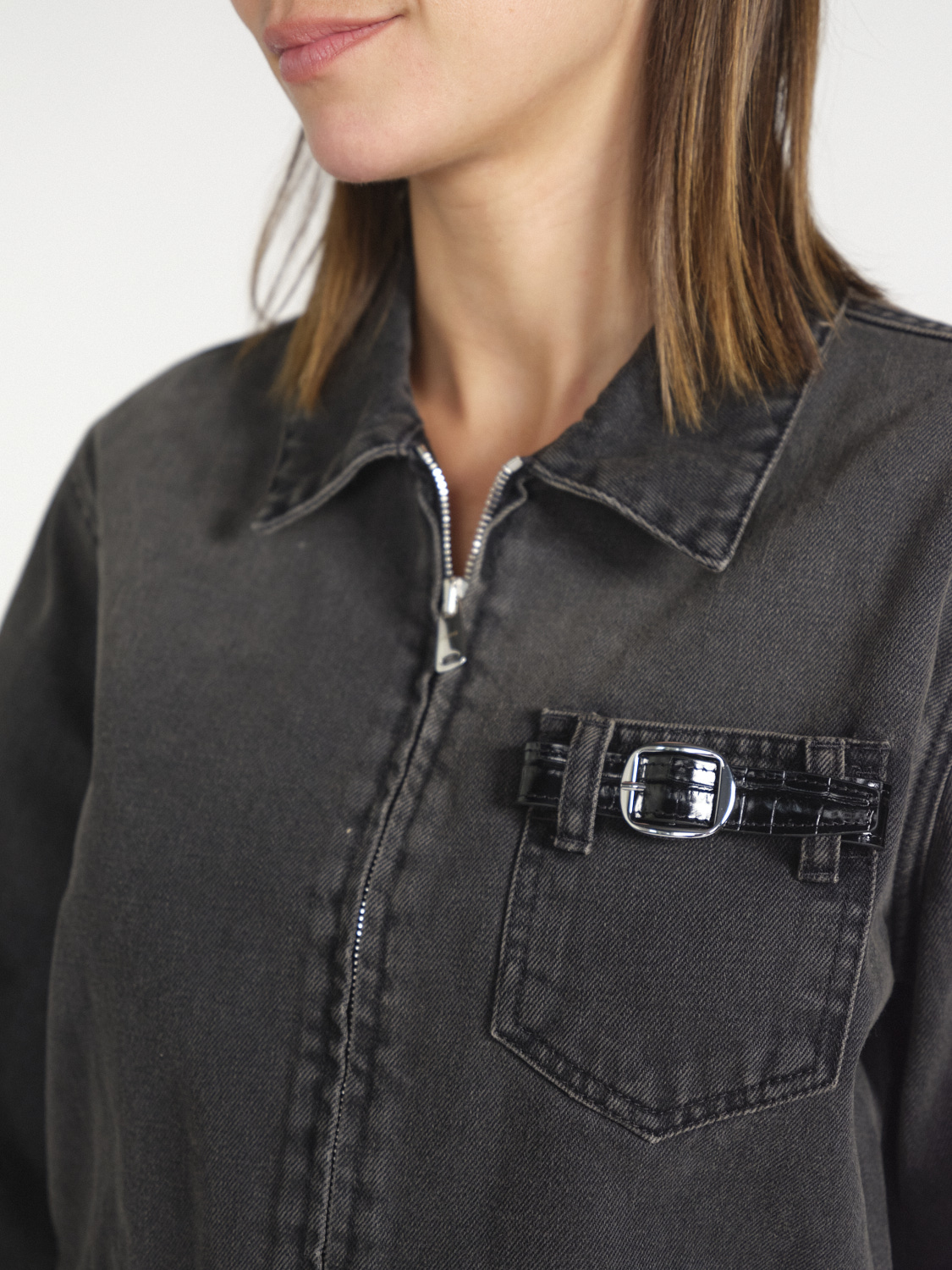 Coperni Denim jacket with breast pocket  grey S