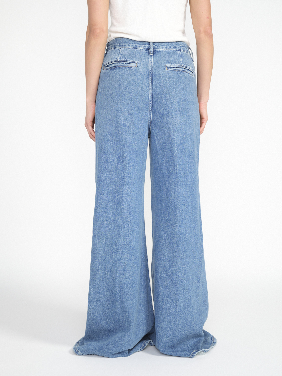 Frame The Extra Wide Leg – Jeans aus Baumwolle grau 26