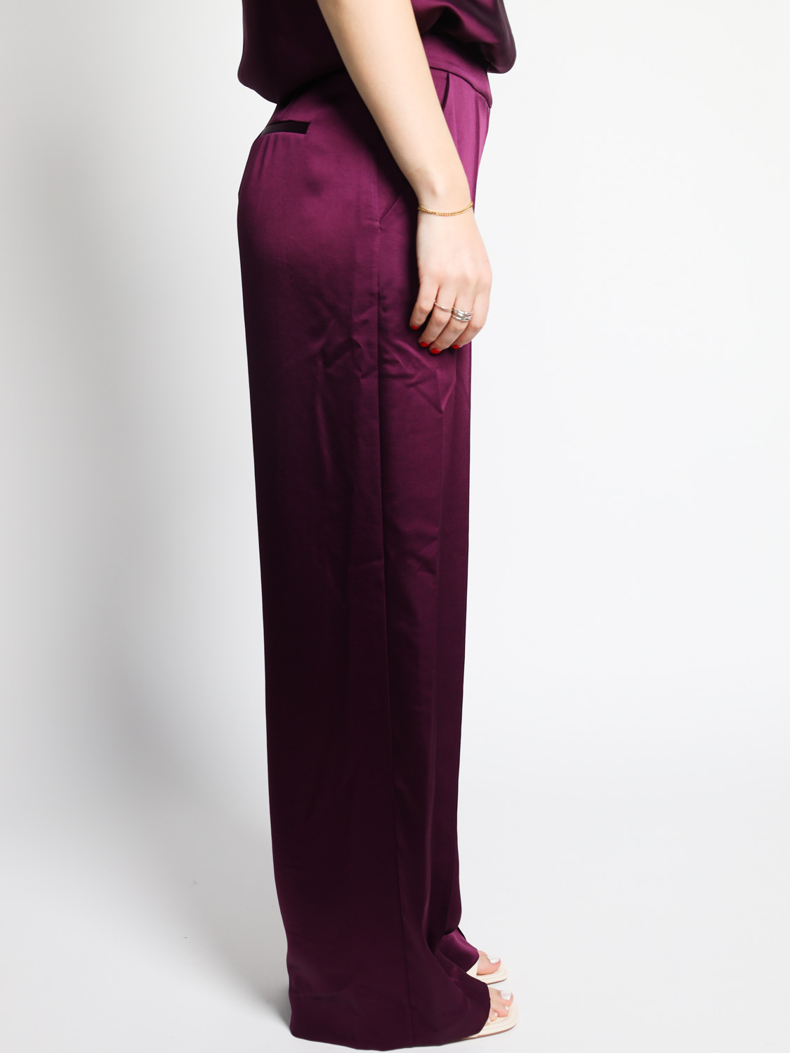 Simkhai Kira - Flowing satin trousers    bordeaux  34