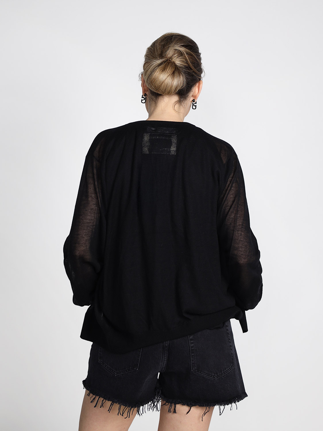 Frenckenberger Mini bomber - cashmere cardigan   black M