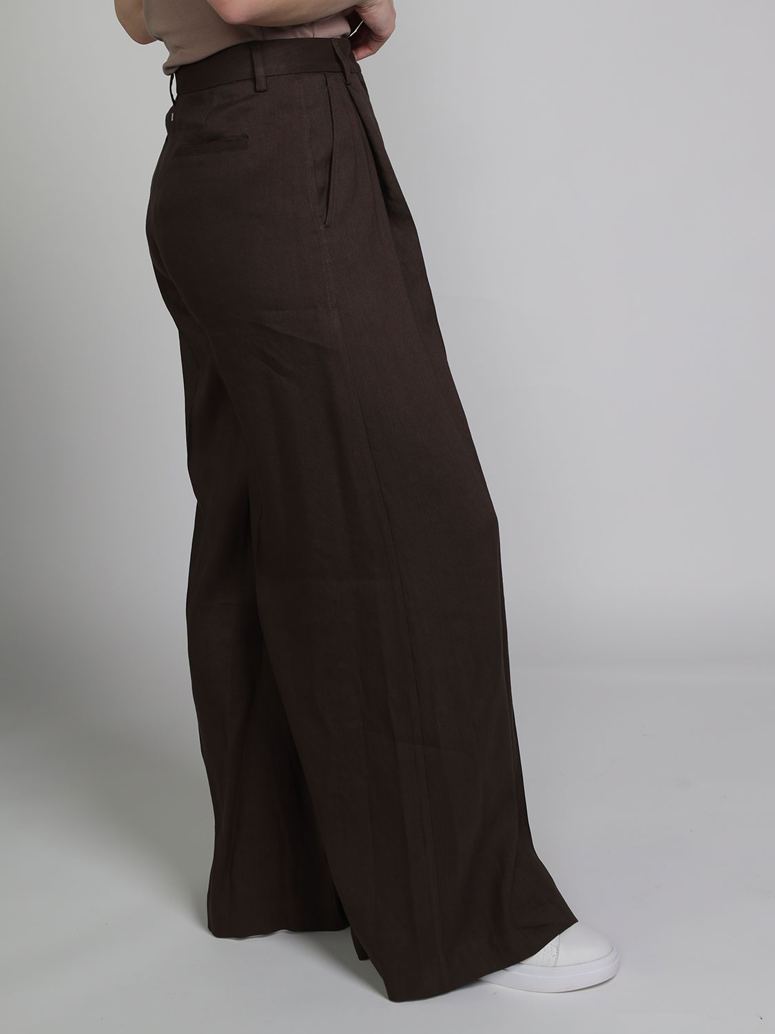 Lorena Antoniazzi Pants with wide leg   brown 34