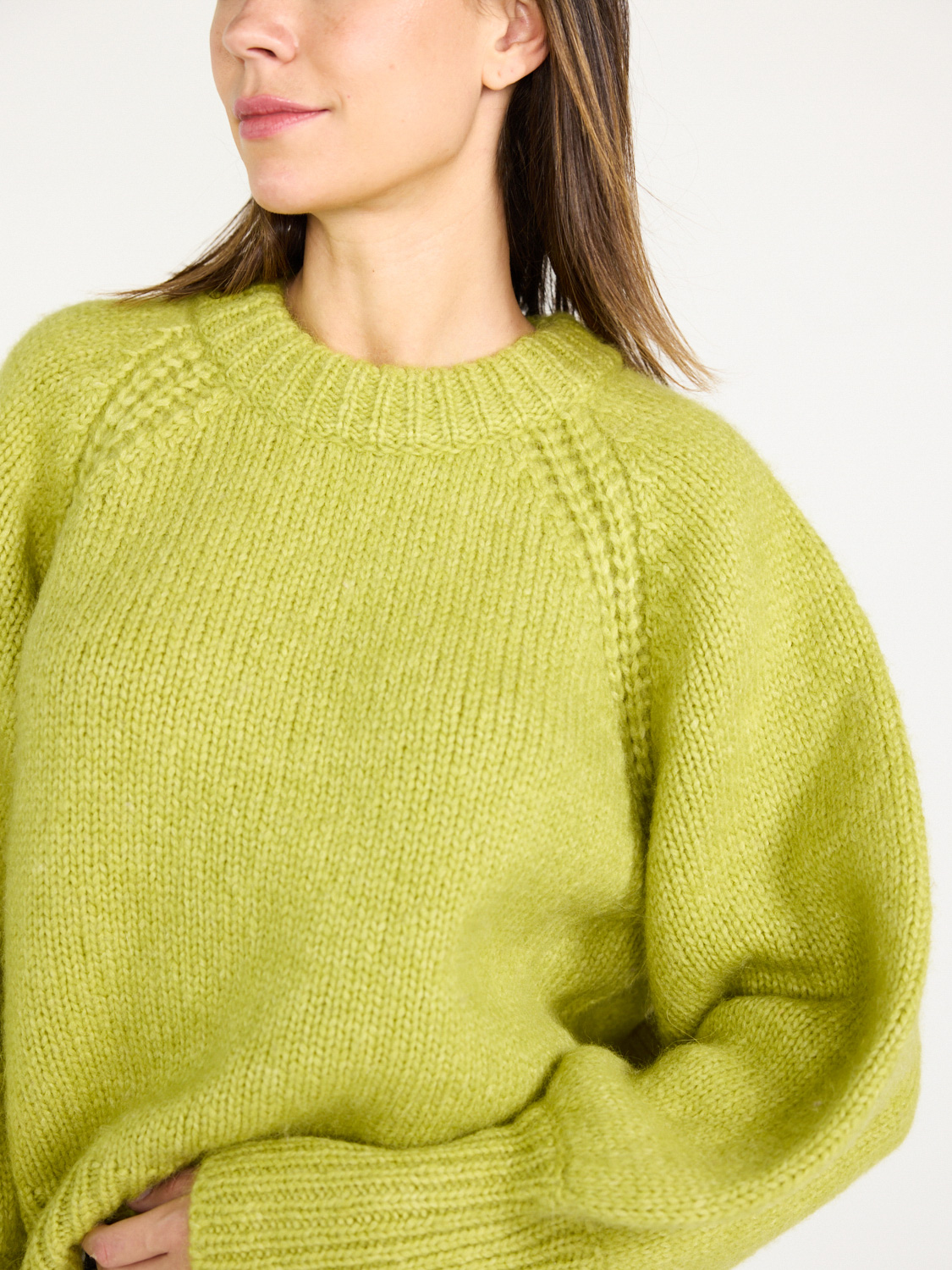 Antonia Zander Pixie - Pullover aus Alpaka-Mix  hellgrün S