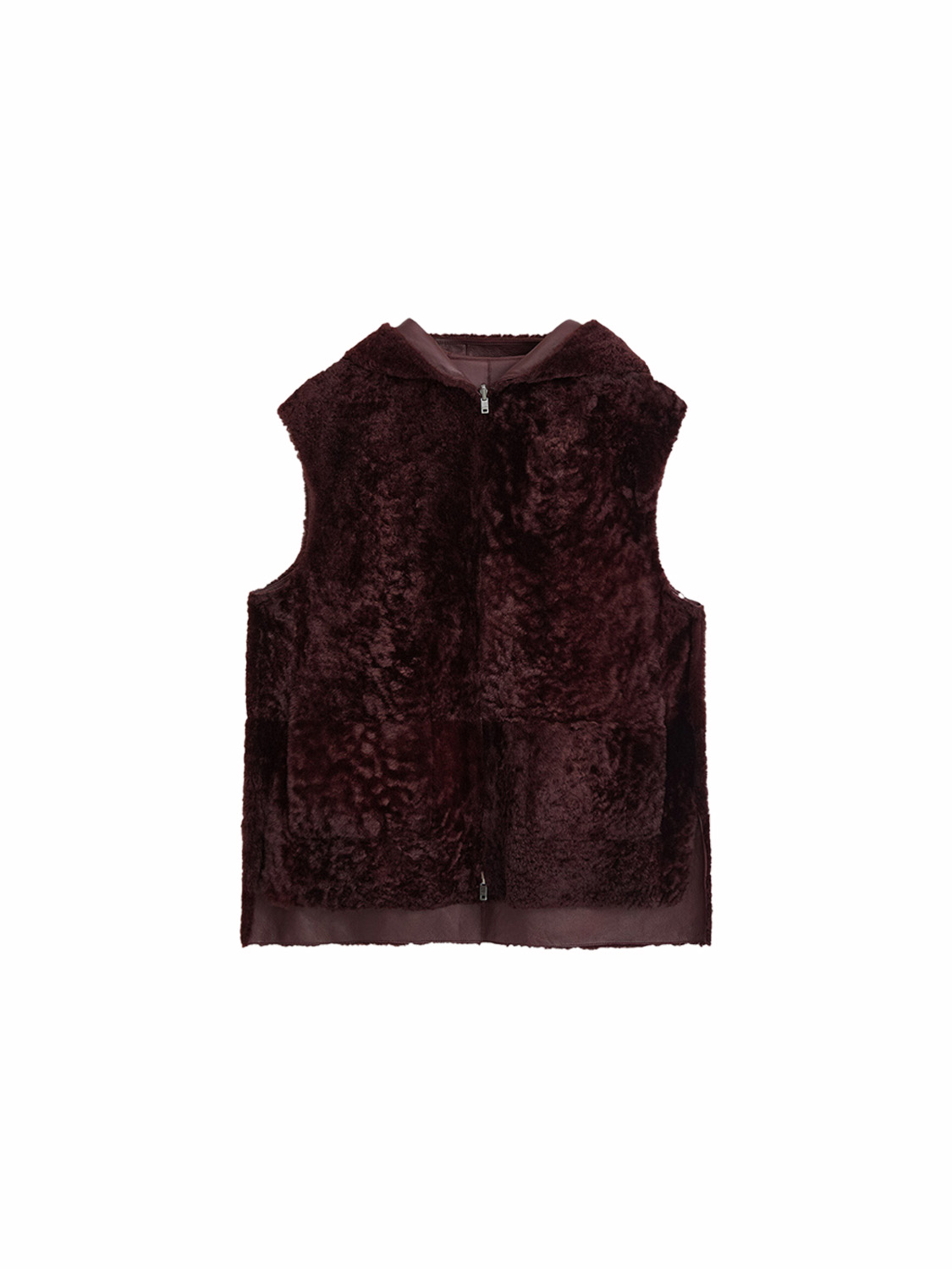 Joseph Dantec - Reversible Shearling Gilet  bordeaux 36