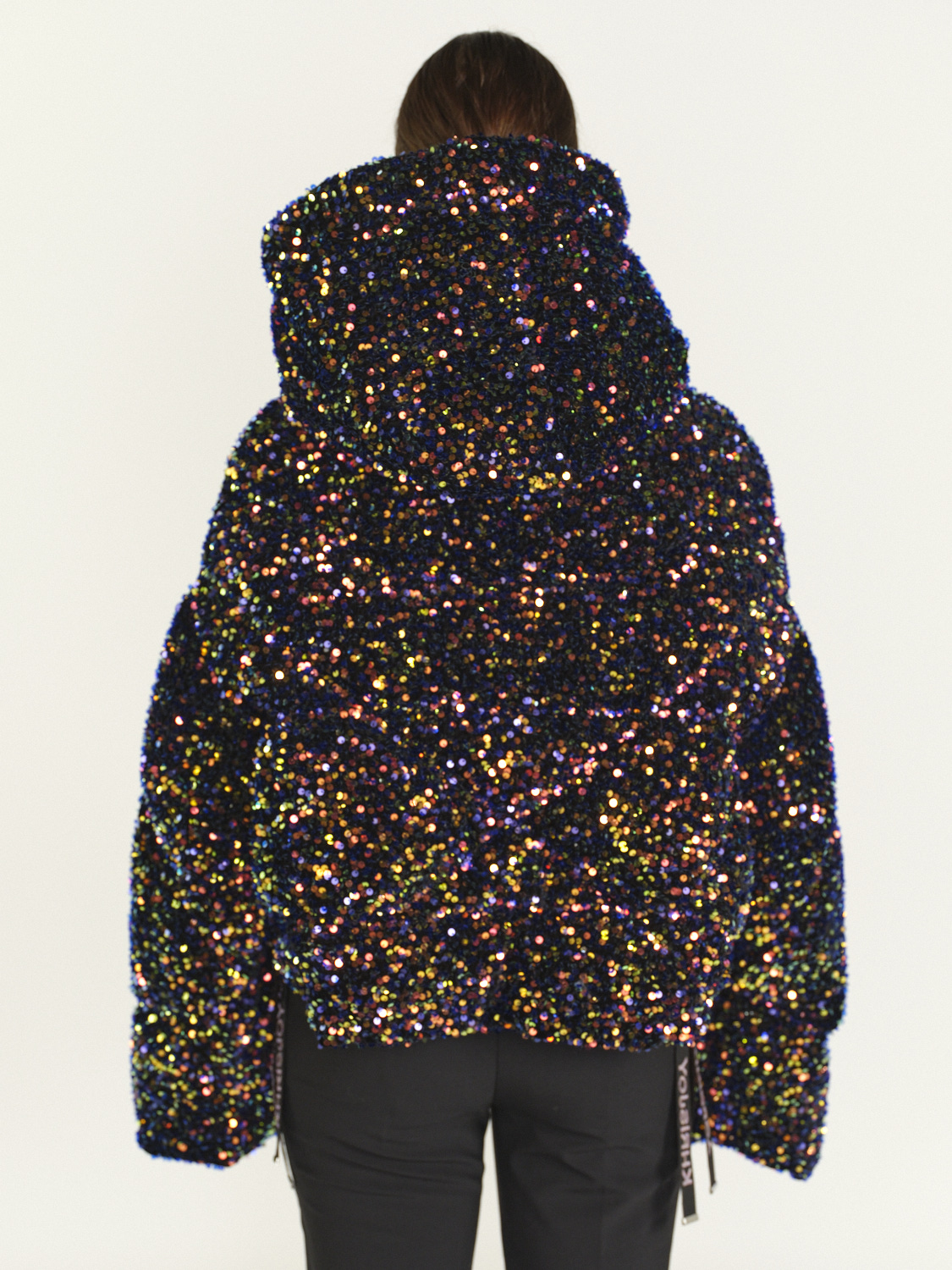 Khrisjoy Puff Khris crop Night - Veste tampon avec paillettes   multicolore M/L