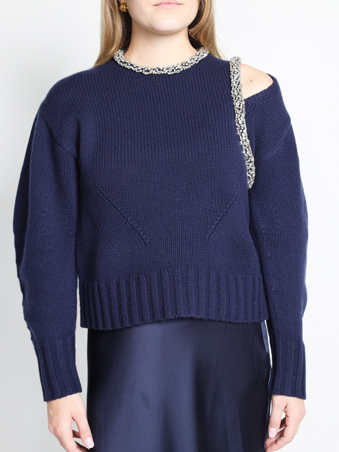 Simkhai Monroe - Sweater with rhinestone details   navy S