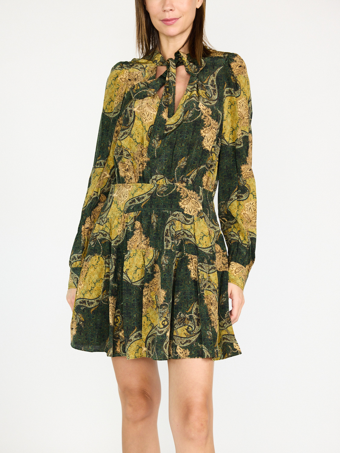 Ulla Johnson Maris mini dress with lurex details green 36