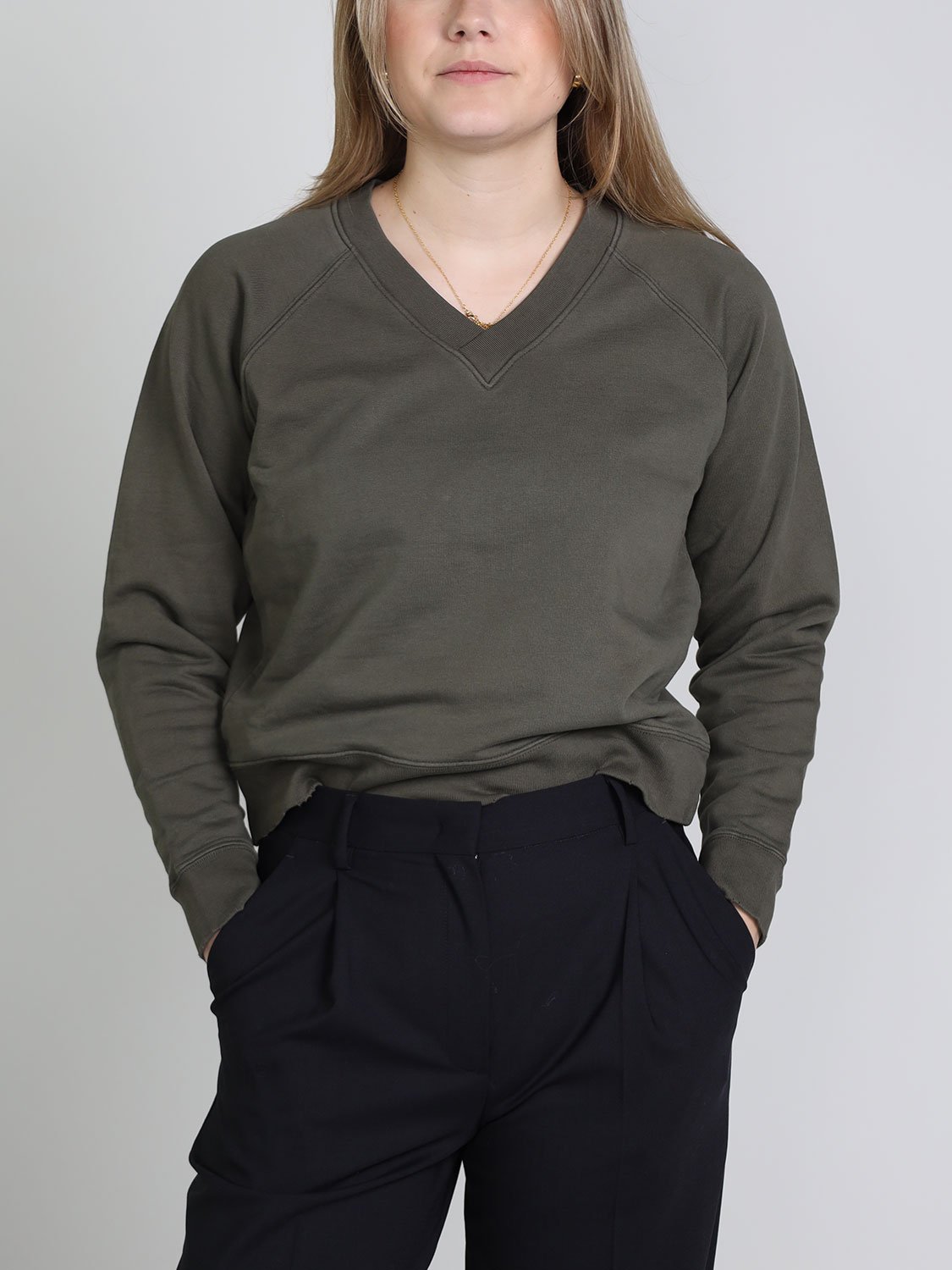 Nili Lotan Pullover mit V-Ausschnitt  khaki L