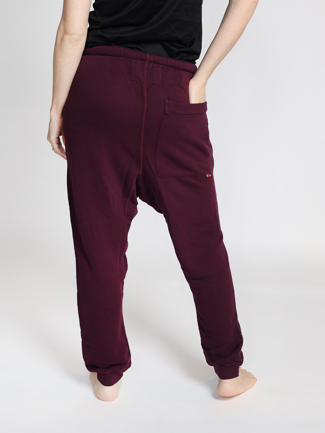 Free City Superfluff - Jogging trousers in cotton blend     bordeaux XS