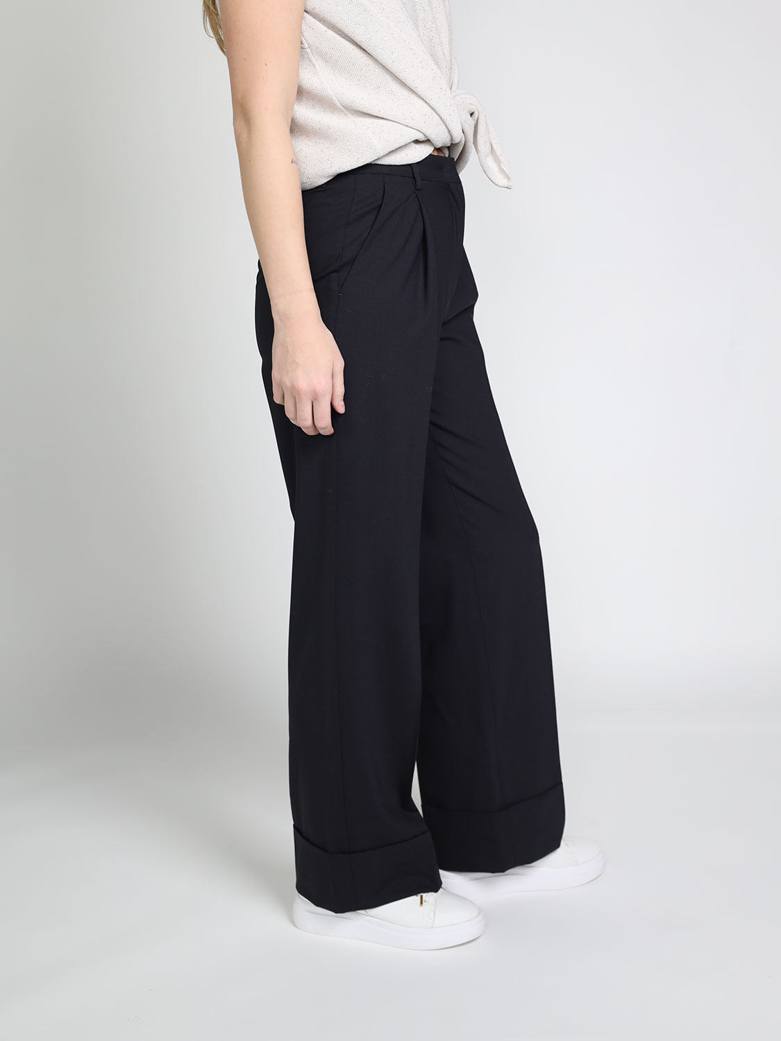 Lorena Antoniazzi Pants with wide leg   navy 34