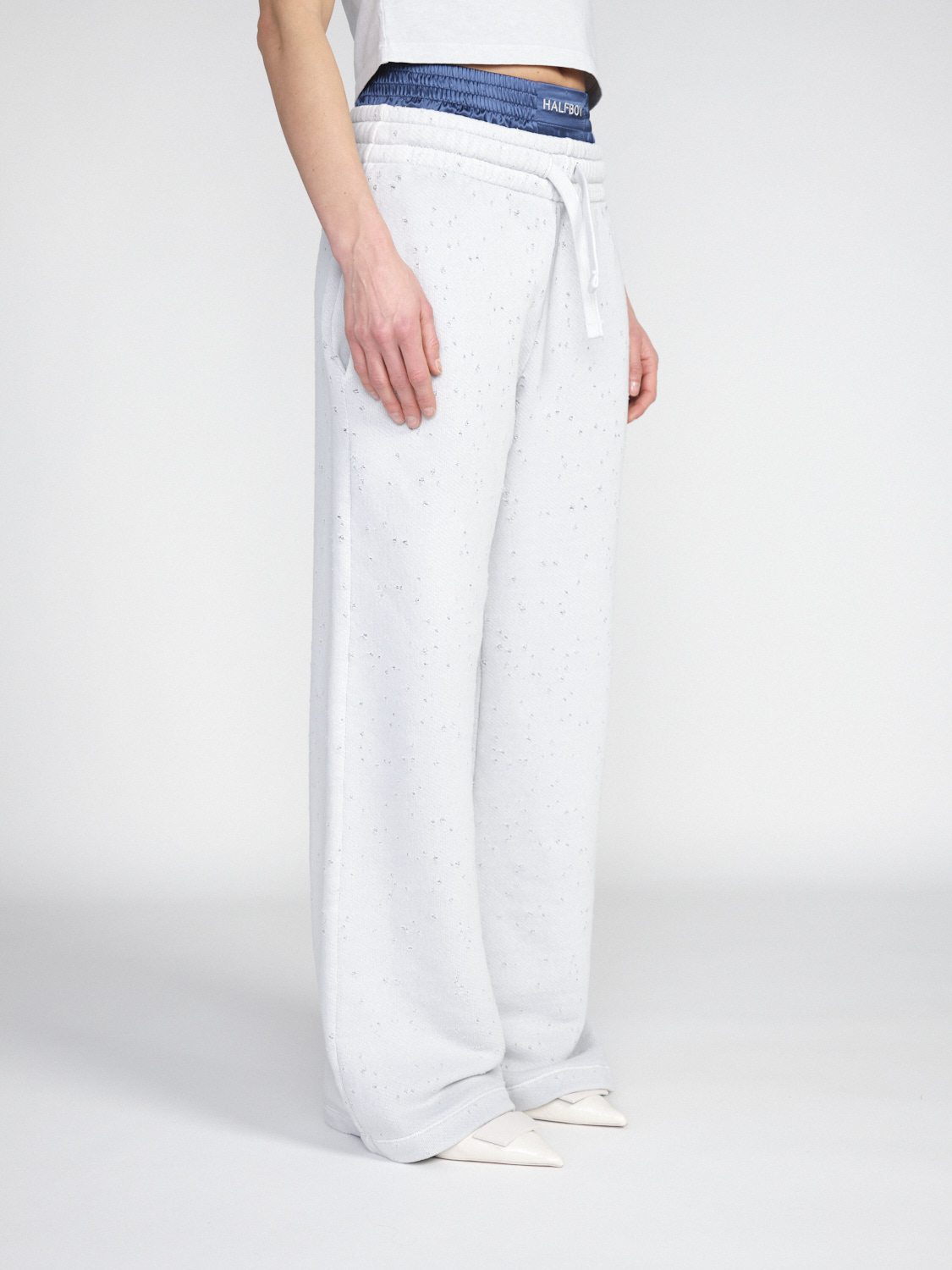 Halfboy Jogger - Jogging pants with wide leg   hellgrau XS