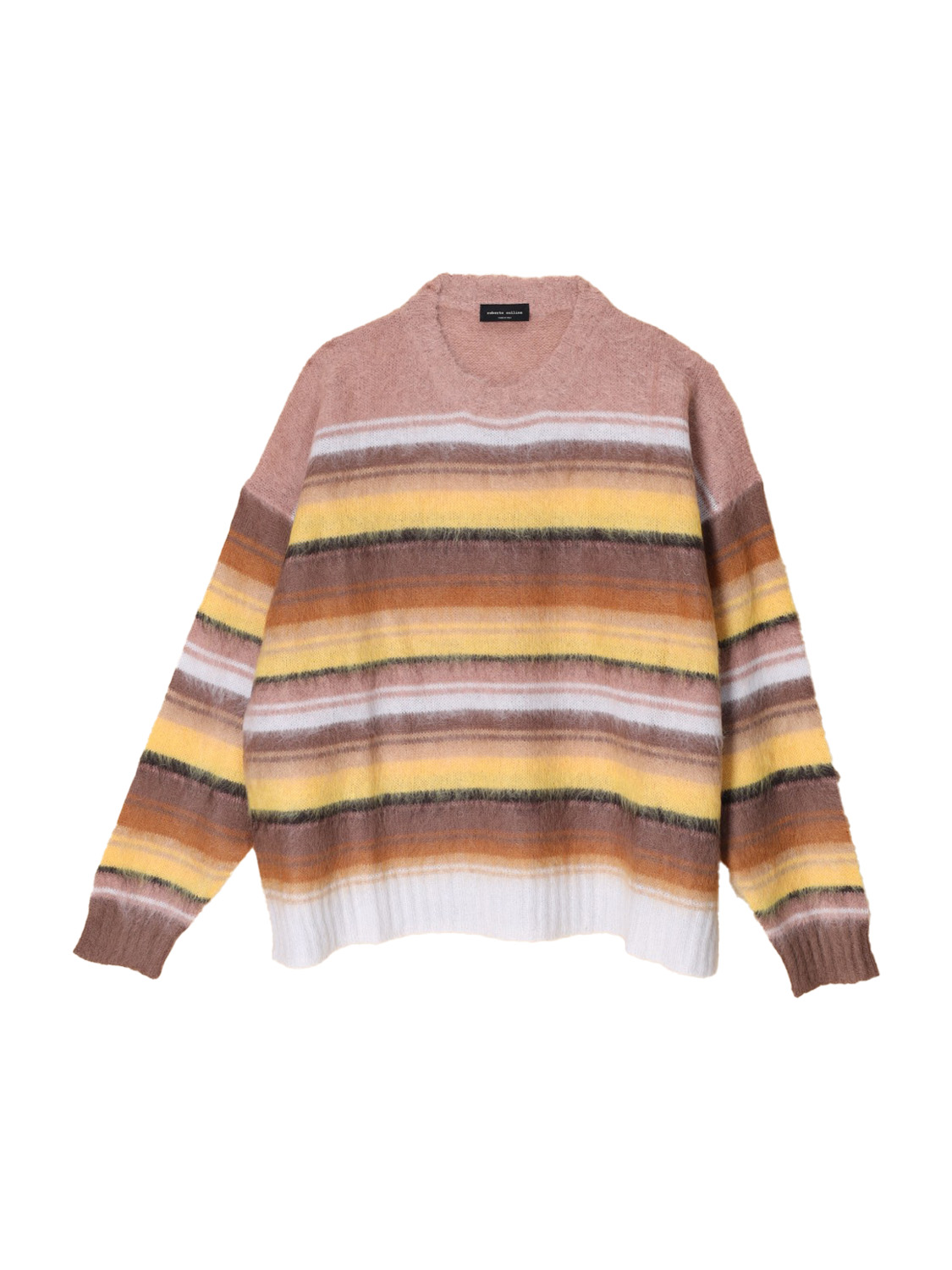 Roberto Collina Striped sweater made from a mohair blend  camel 46