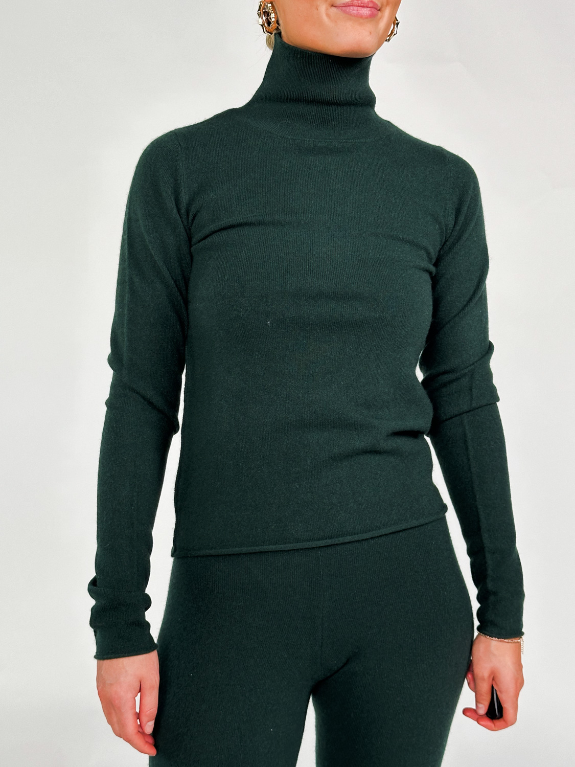 Extreme Cashmere N°360 Audrey – Rollkragenpullover aus Cashmere 	  verde Talla única