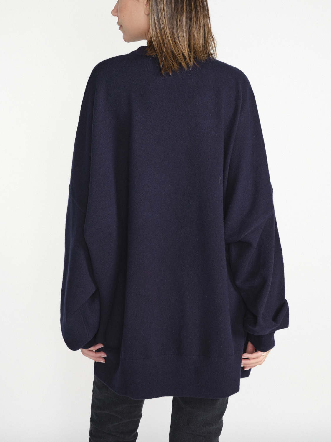 Extreme Cashmere N°246 Juna – Oversized cashmere sweater  marine One Size