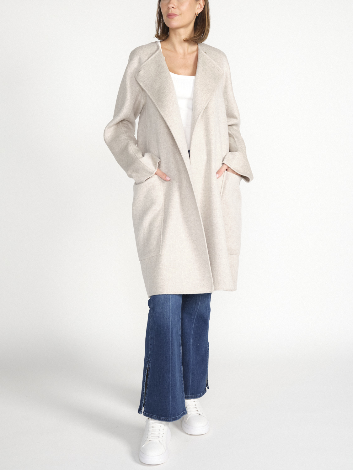 Iris von Arnim Delano – Doubleface coat cashmere-new wool mix  beige 36