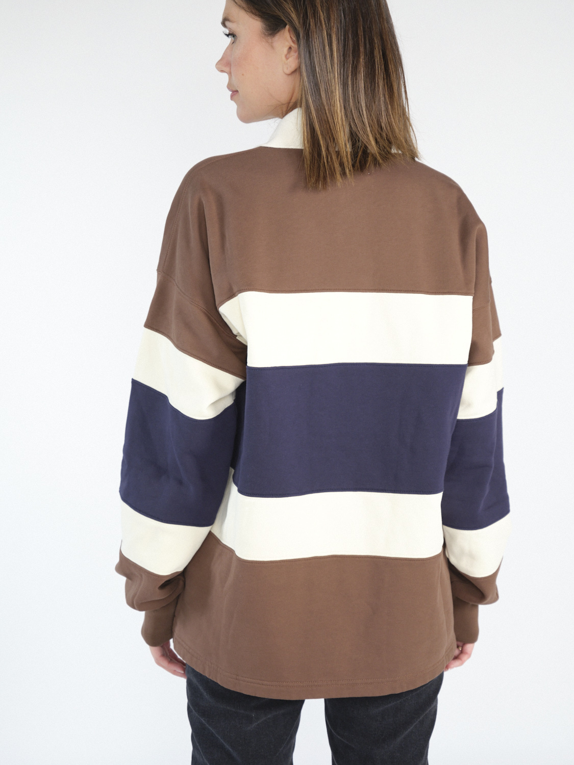 Autry Striped polo sweater  brown L