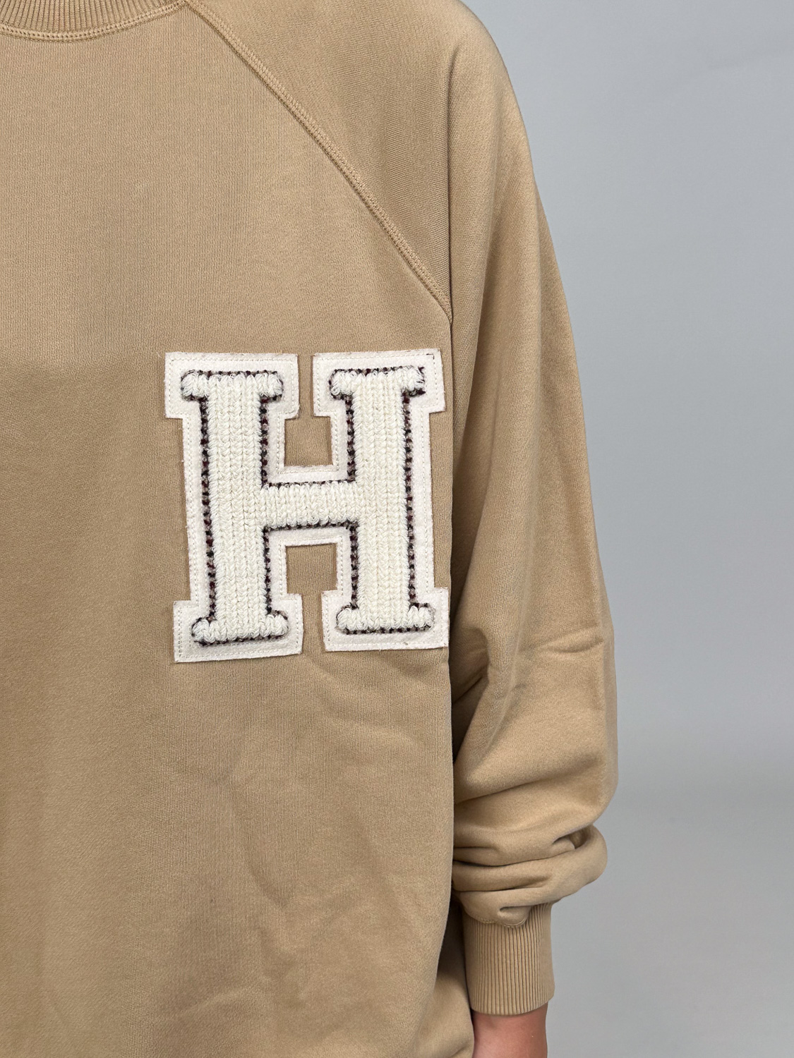 Halfboy Over Crew - Sweatshirt mit gesticktem Logo   beige XS