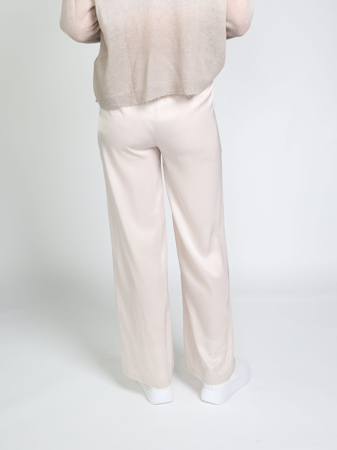 Lorena Antoniazzi Elasticated trousers with wide leg  36 beige