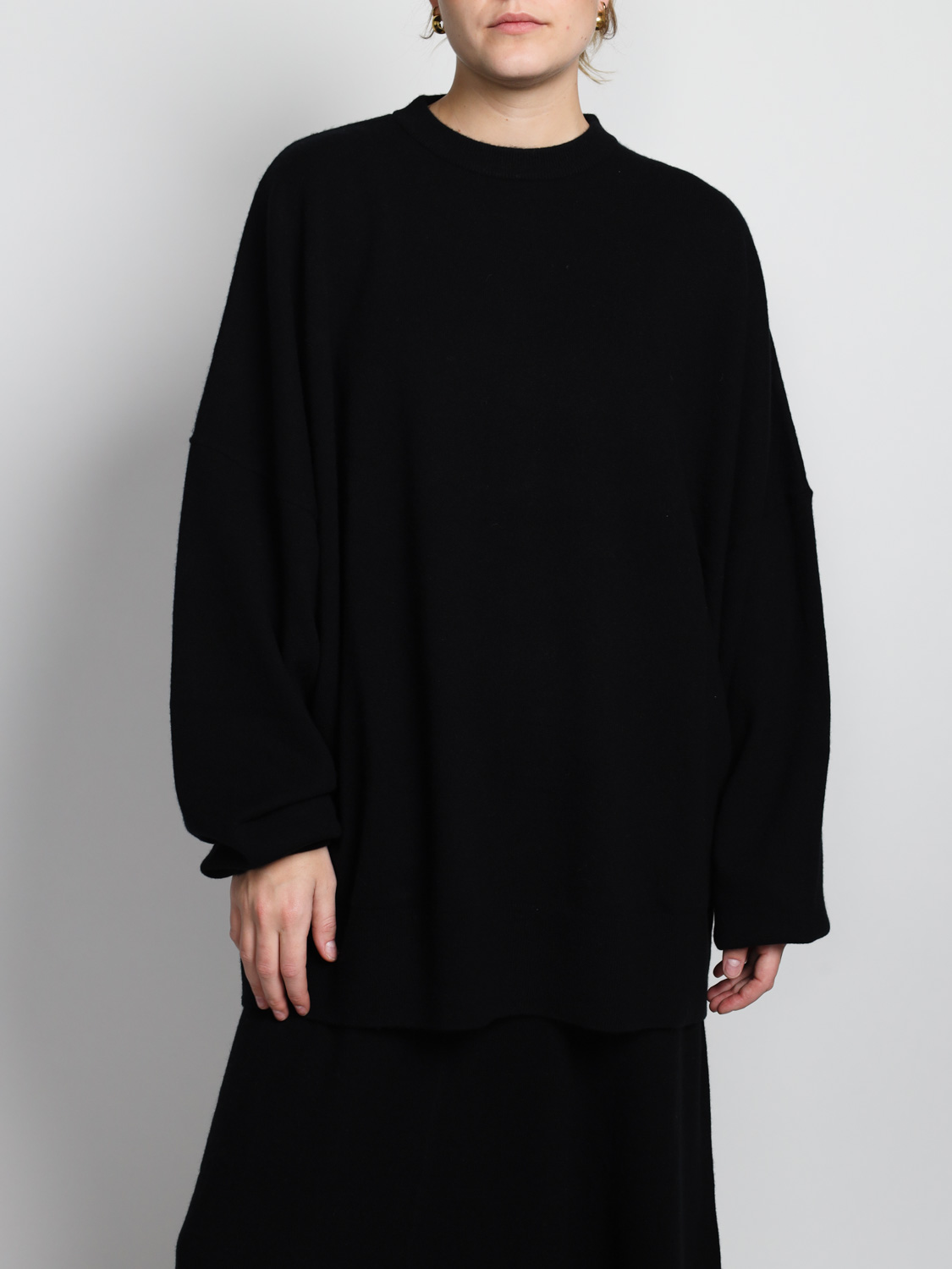 Extreme Cashmere N°246 Juna – Oversized Cashmere Pullover   schwarz One Size