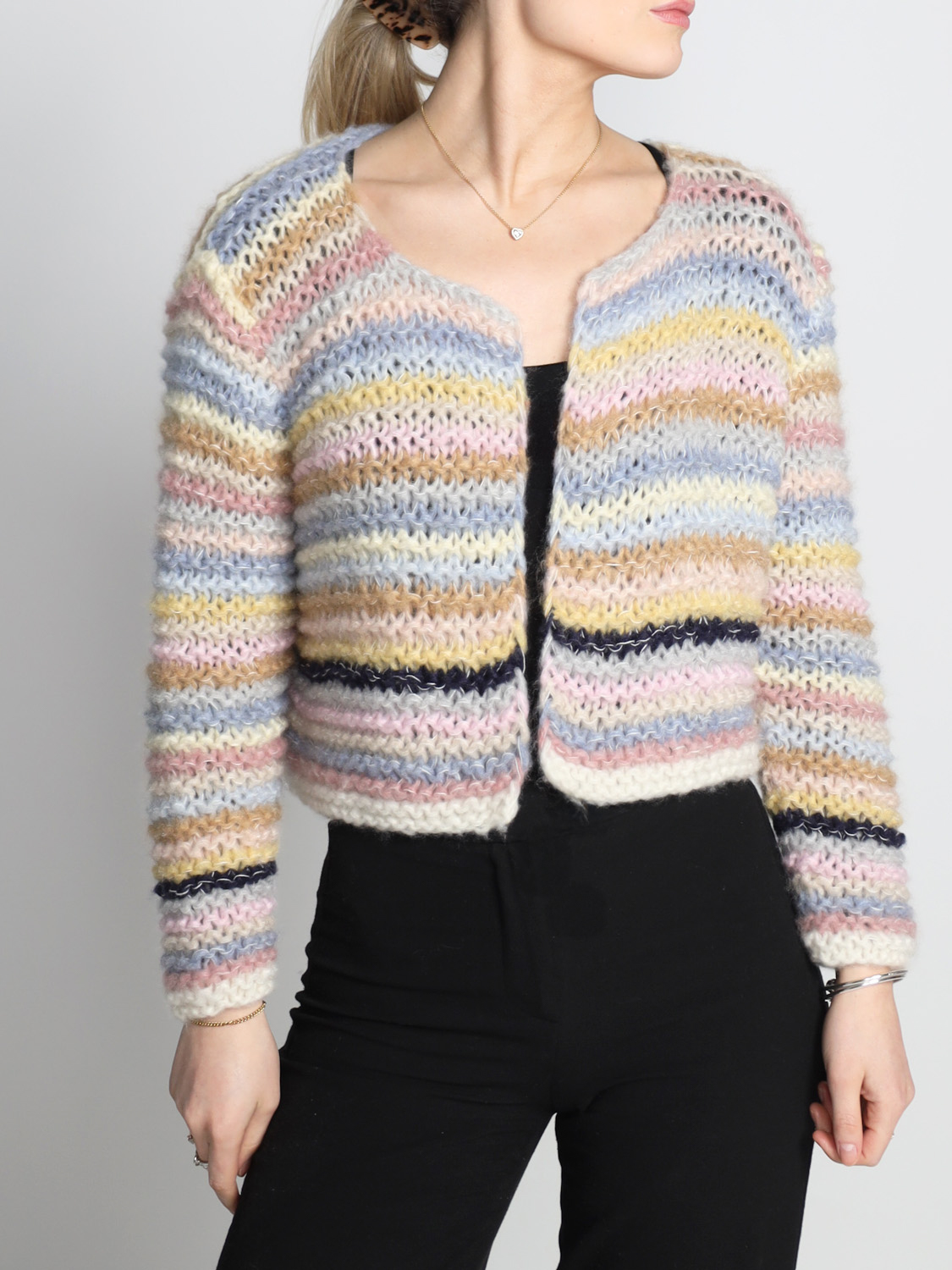 Maiami Signature cashmere cardigan  mehrfarbig S/M