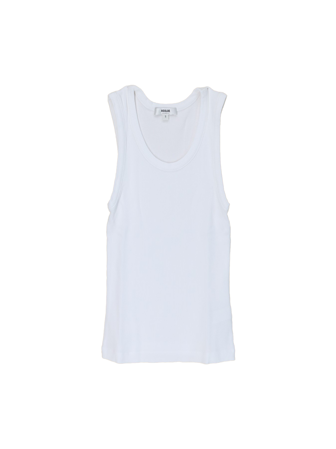 Agolde Poppy Tank – Tanktop aus Baumwoll-Mix 	  blanco S