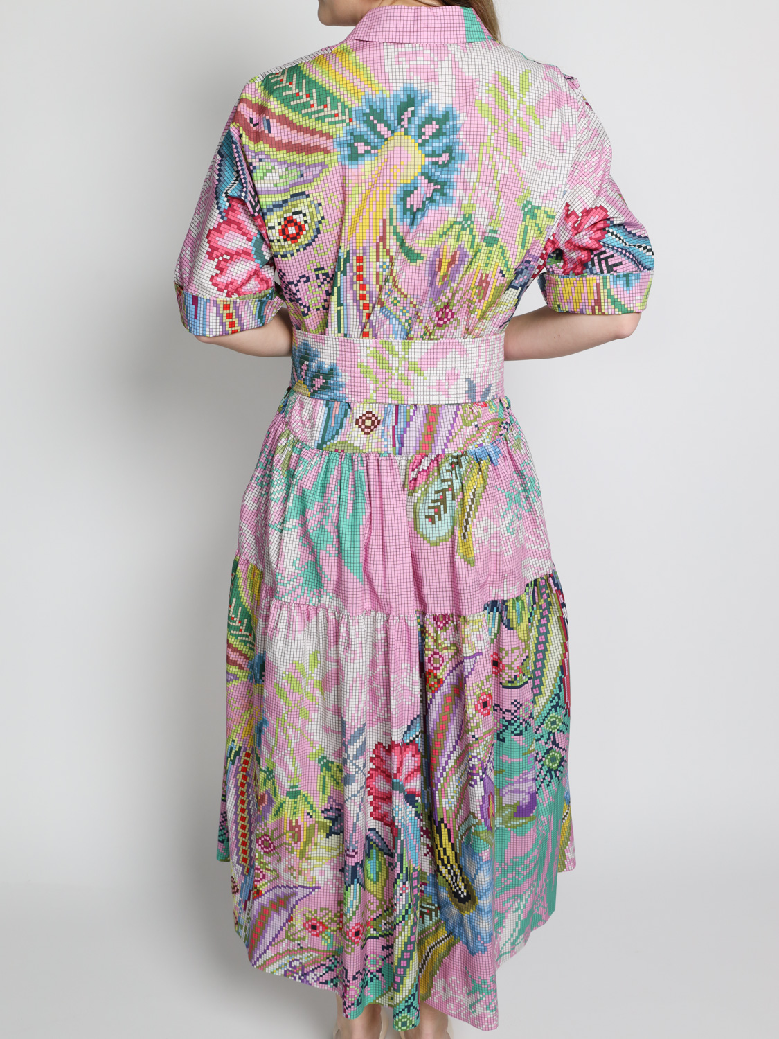 Maison Common Maxi dress with box pattern  multi 34