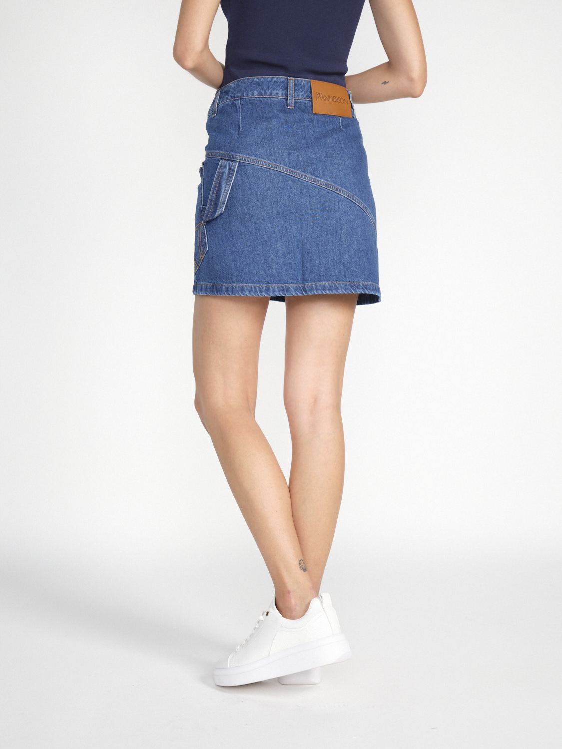 JW Anderson Twisted Mini – Minirock aus Denim  blau 36