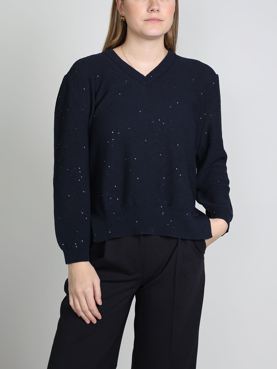 Lorena Antoniazzi Sweater with sequins   marine 34