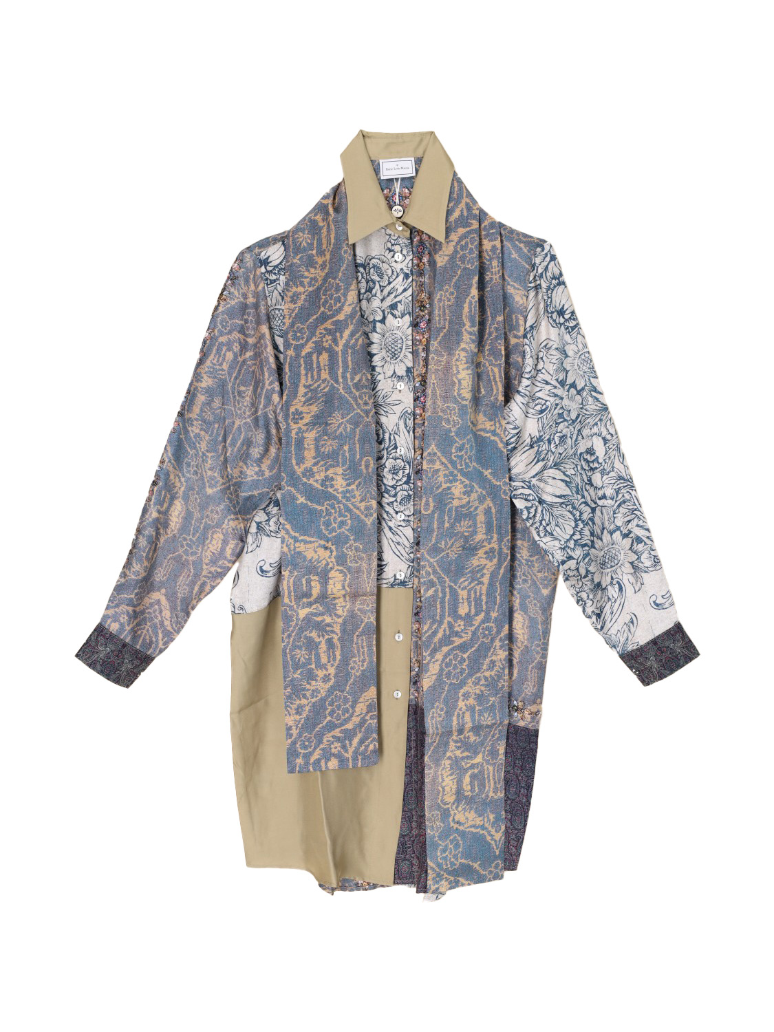 Pierre Louis Mascia Printed long-sleeved silk shirt  multi M