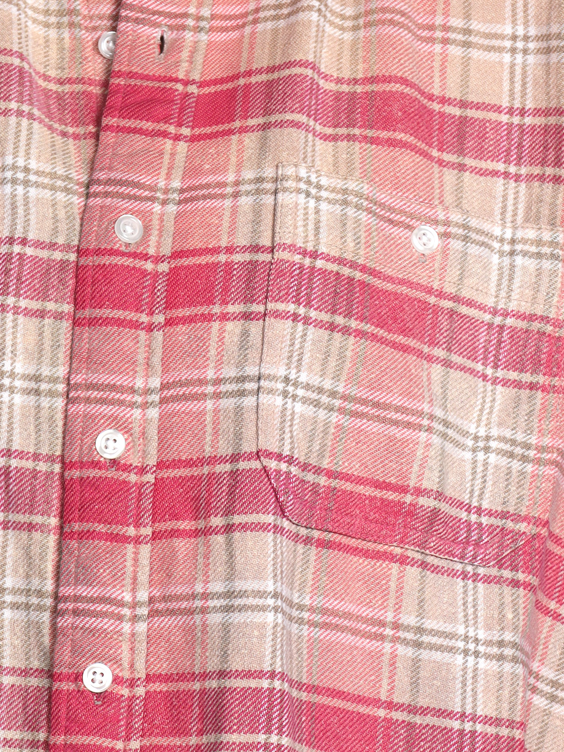 R13 Plaid Oversizedc Boxy - Hemd aus Baumwolle pink One Size