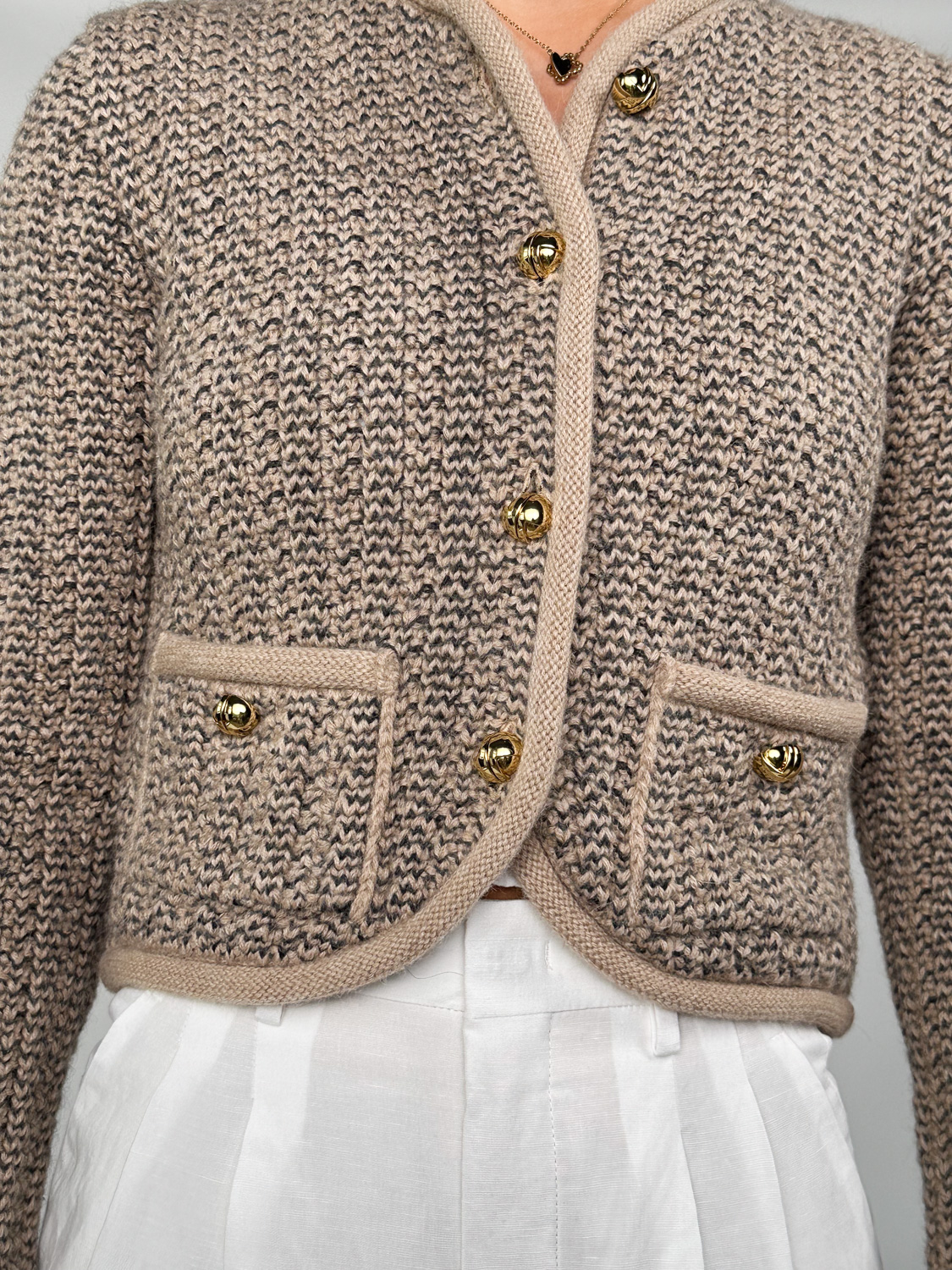 Patou Fitted jacket made from an alpaca-wool mix  beige M