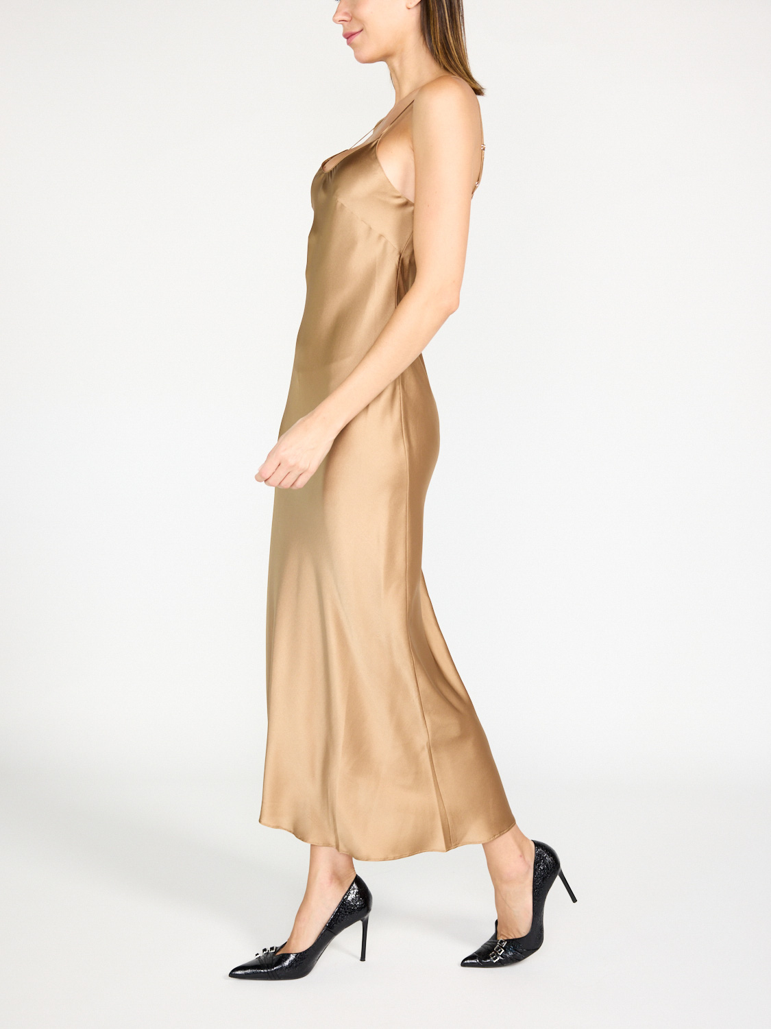 Roberto Collina Slipdress Raso In Camel  camel XS