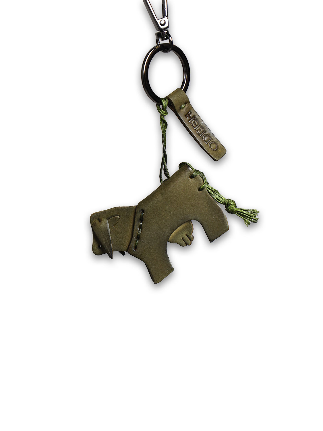 Odeeh Leather key ring green One Size