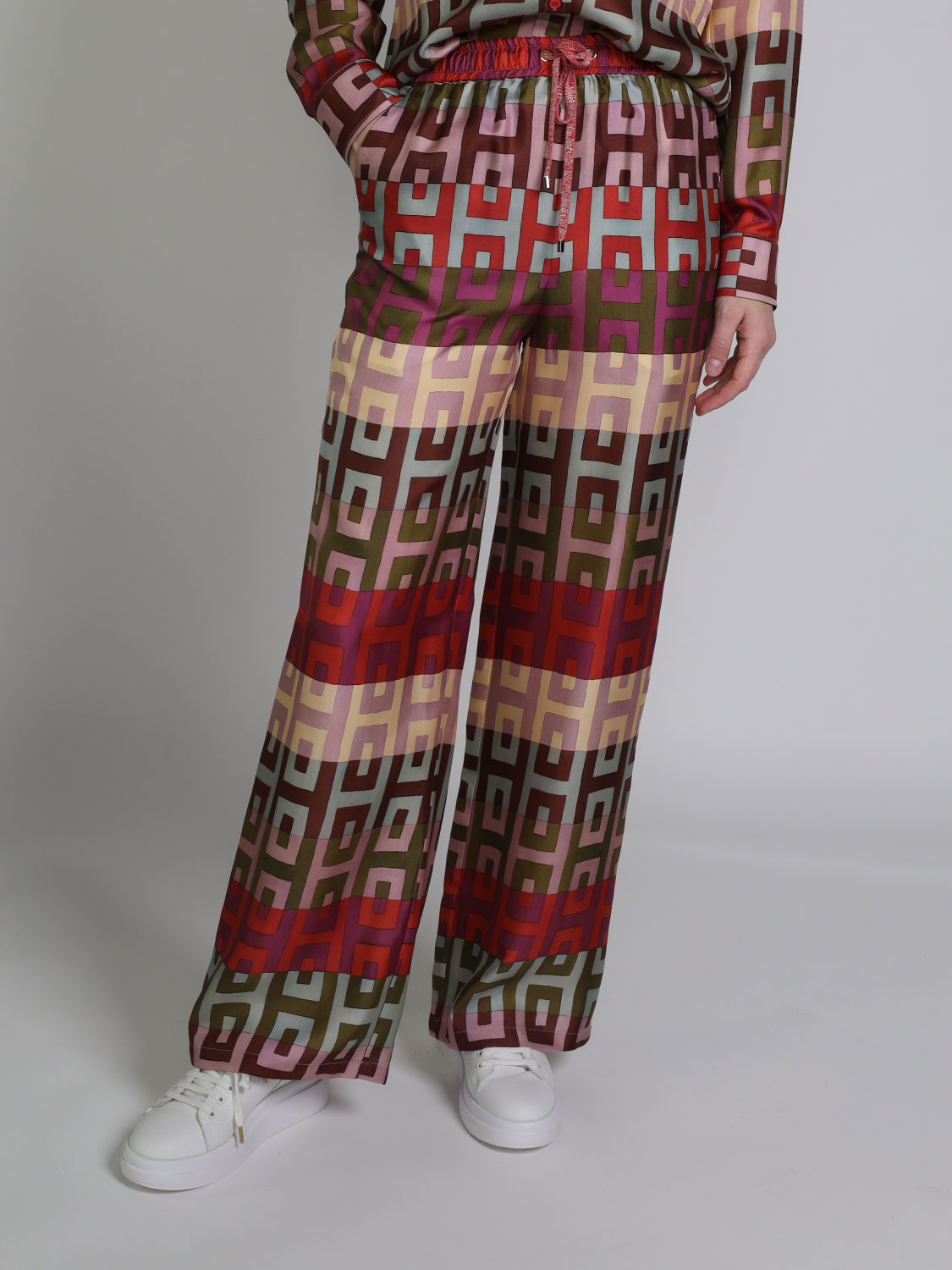 Lorena Antoniazzi Elasticated trousers with pattern   mehrfarbig 34