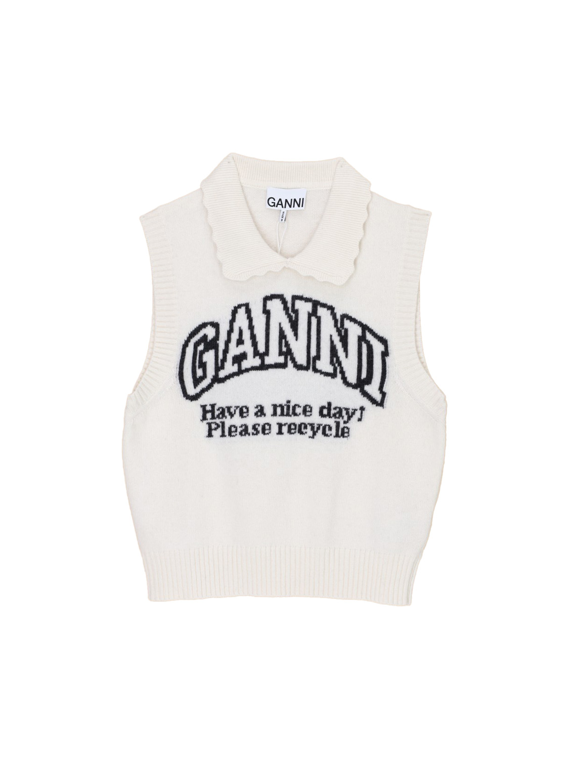 Graphic – sweater vest made from a wool blend 