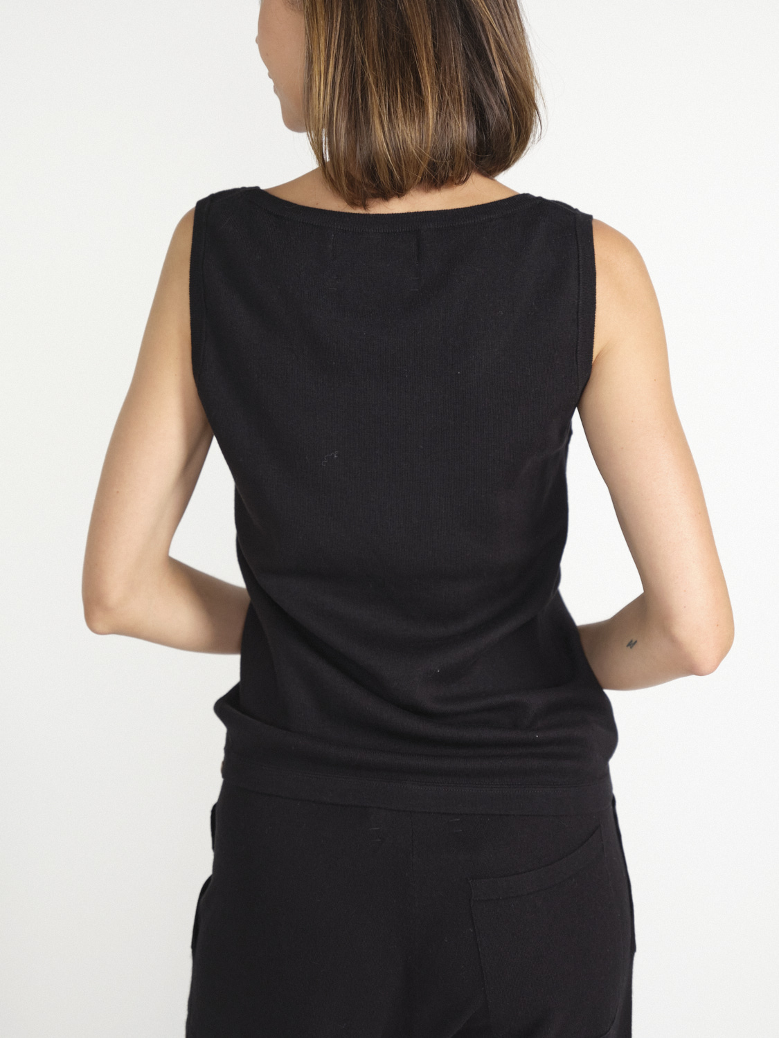 Extreme Cashmere N°333 Singlet – top made from a cotton-cashmere mix  black One Size