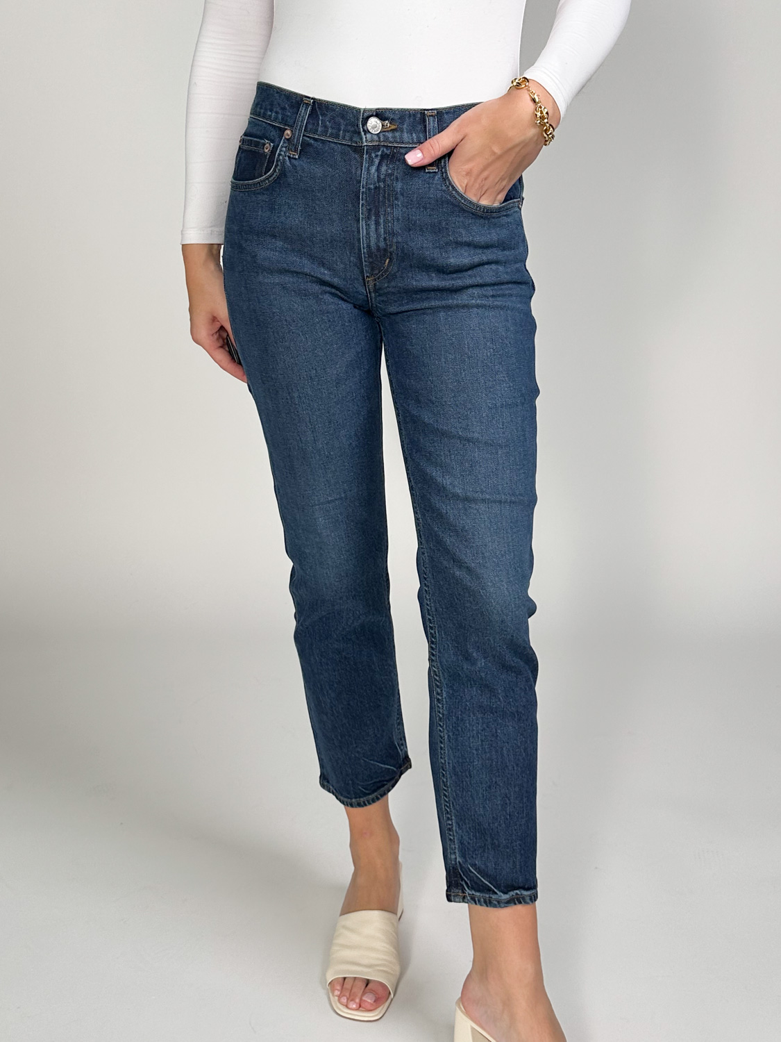 Agolde Kye – Straight Jeans   blu 28