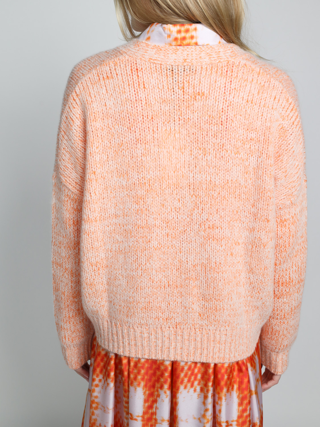 Odeeh Mellierter Cardigan aus Cashmere-Schurwoll-Mix   orange XS