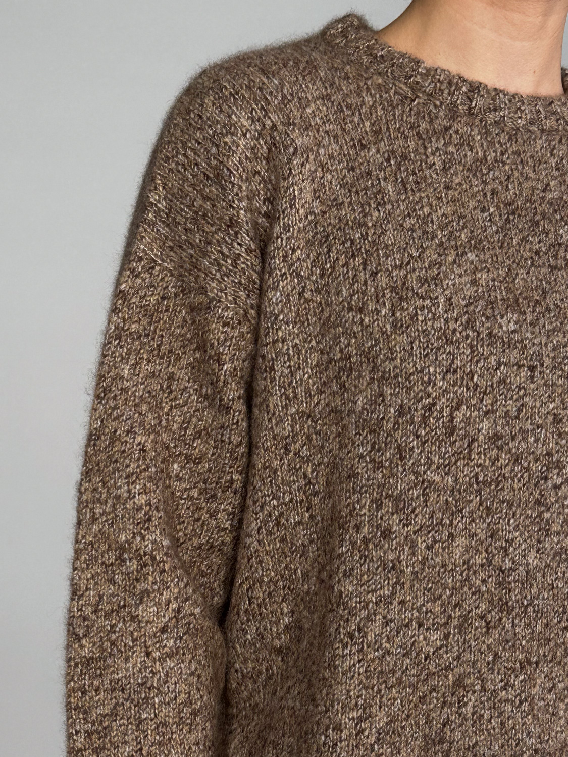 friendly hunting Jumper – sweater made from a cashmere-silk mix  brown S