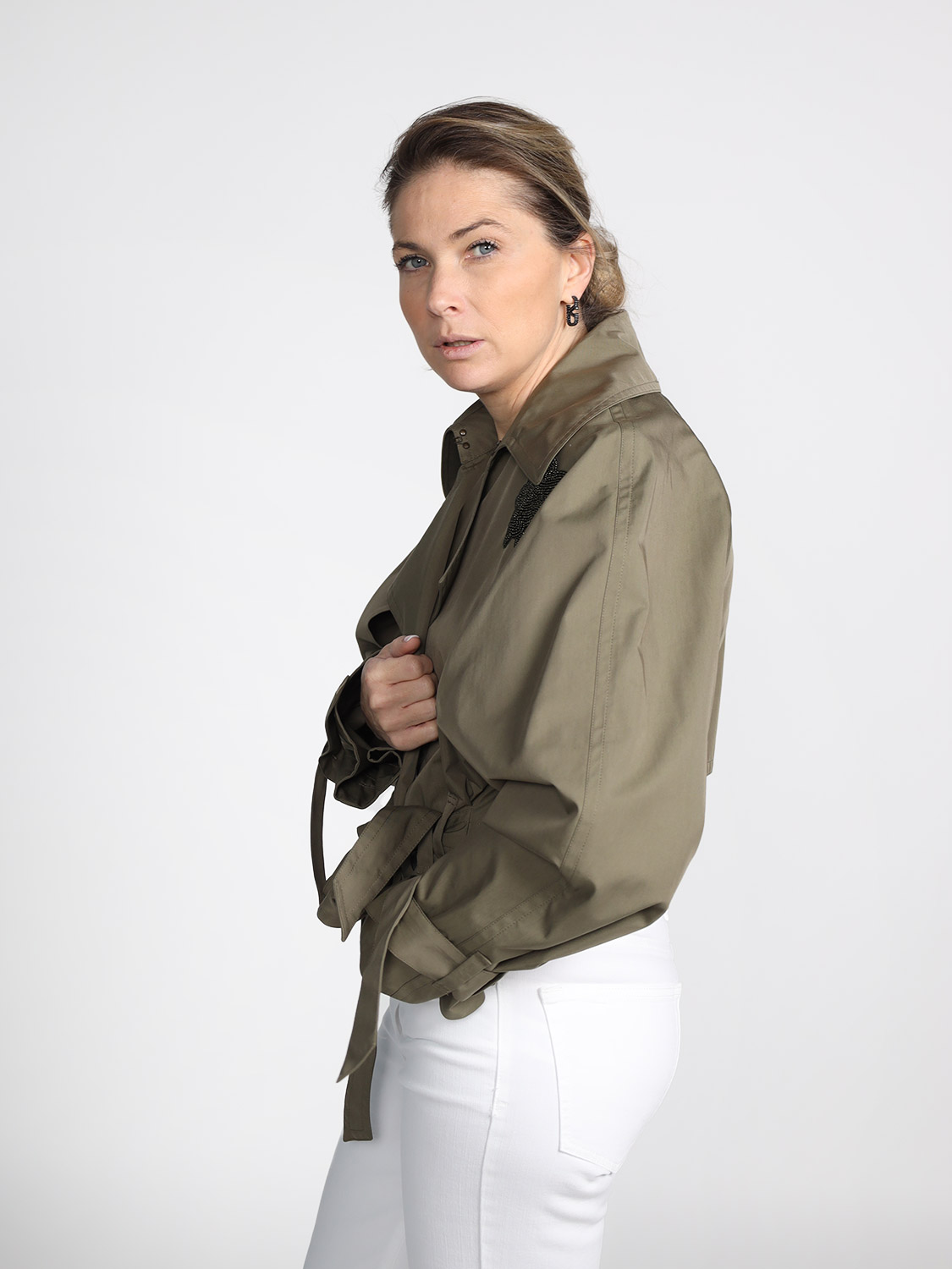 Bazar Deluxe Short trench coat  khaki 34