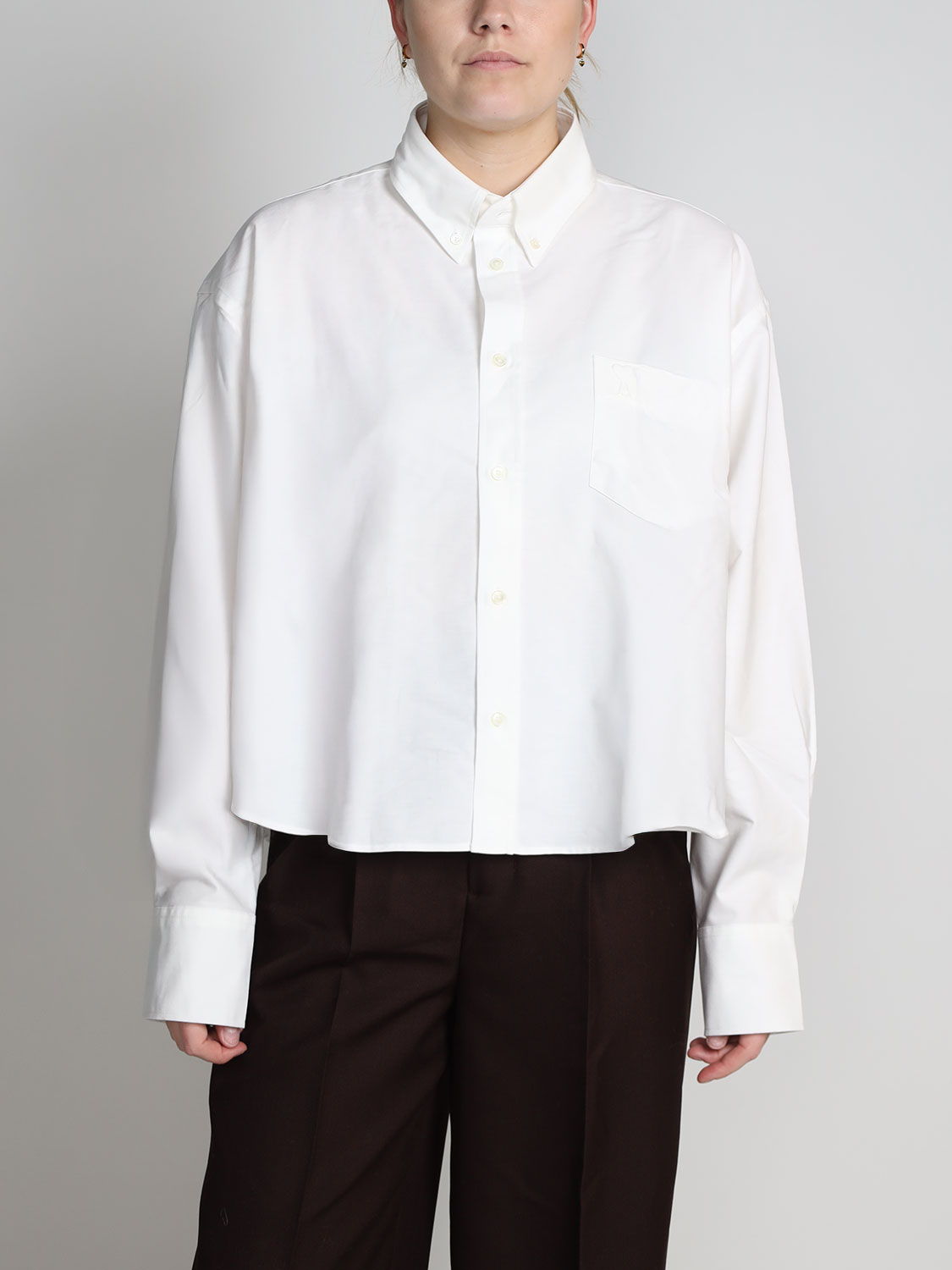 Alexandre Matiussi Cropped cotton shirt  beige XS