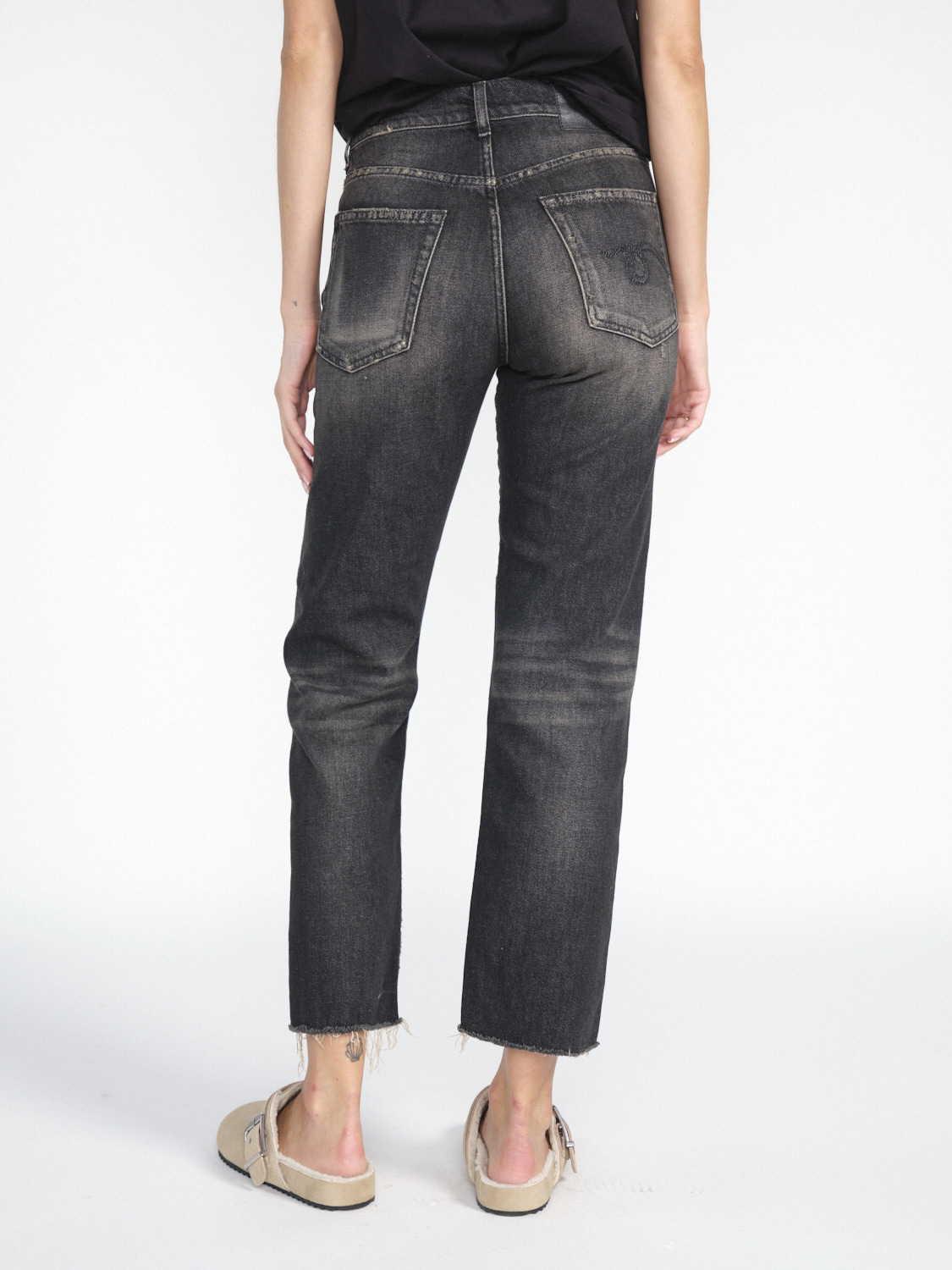 R13 Faded boyfriend jeans  black 27