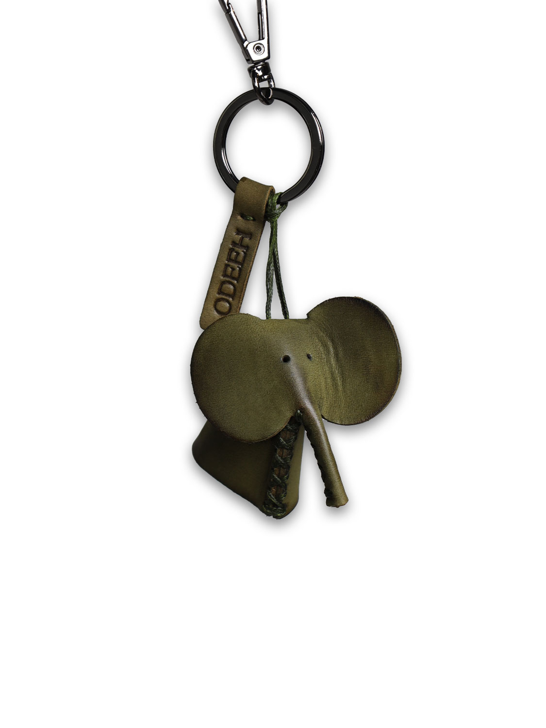 Odeeh Leather key ring camel One Size