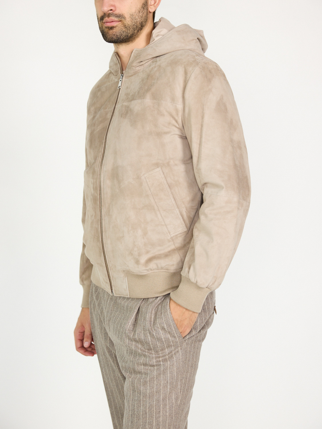 Arma Gohar lined lambskin jacket  creme 48