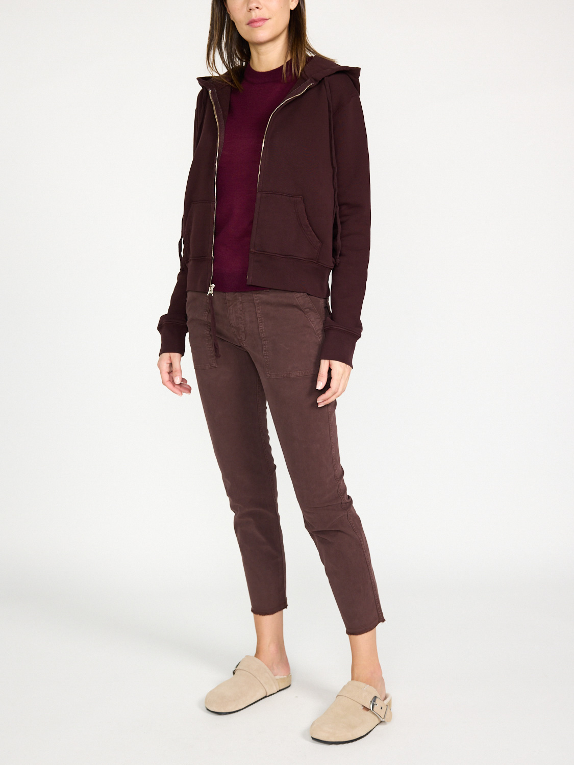 Nili Lotan Callie Zip Jacke  bordeaux XS