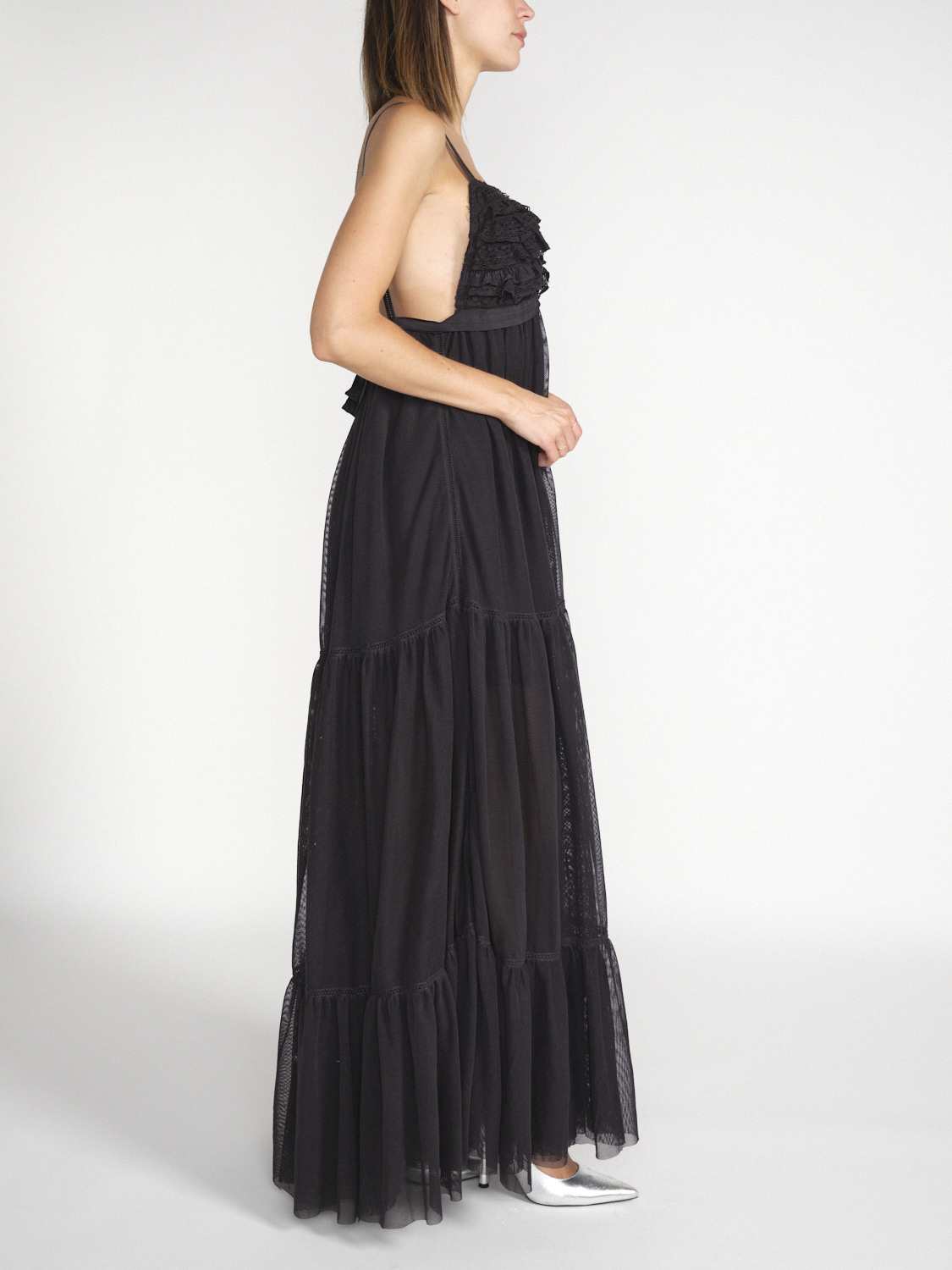 Dorothee Schumacher Beautiful maxi dress with lace details  black M