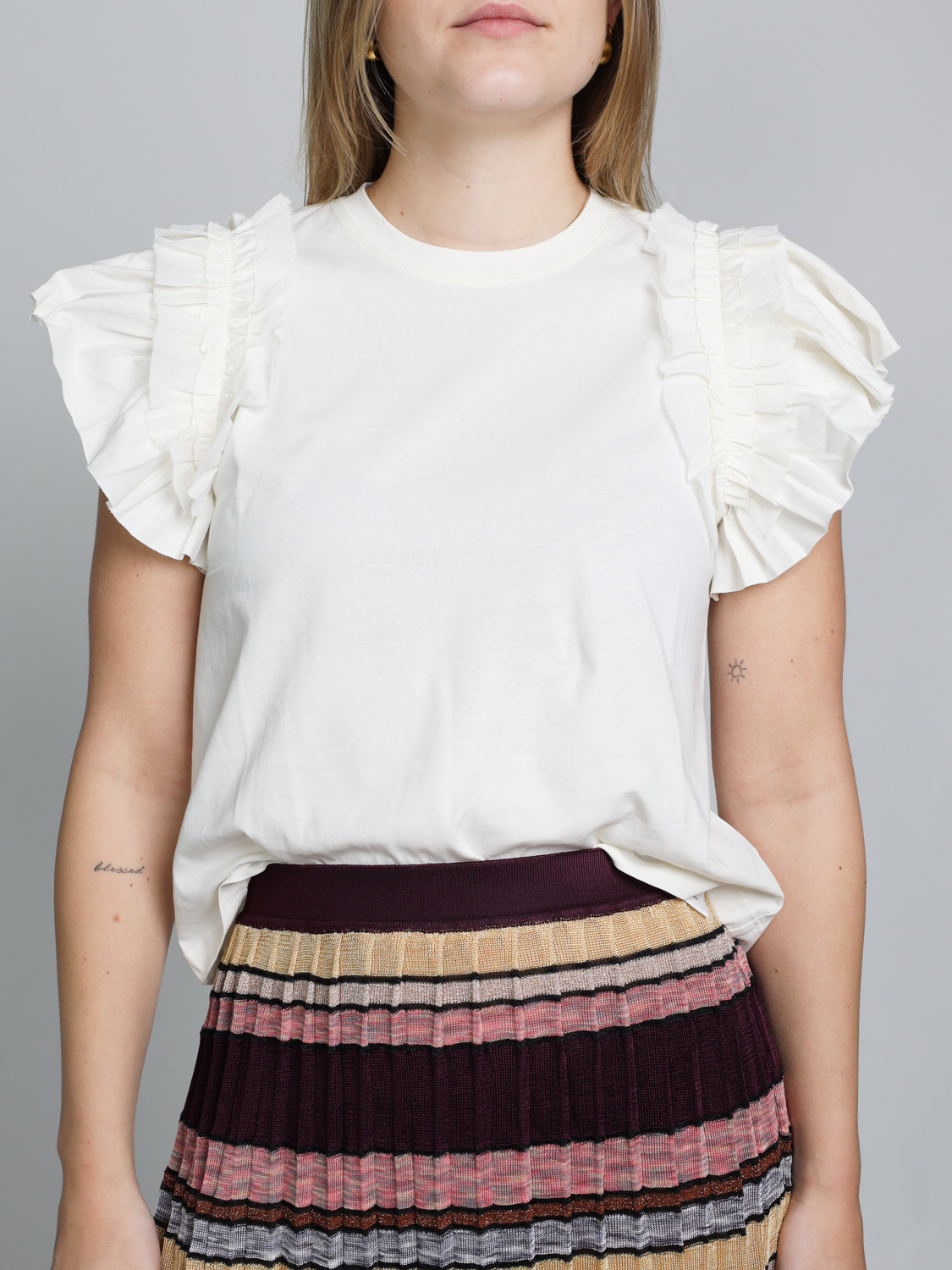 Ulla Johnson Leia ruffled top  white S